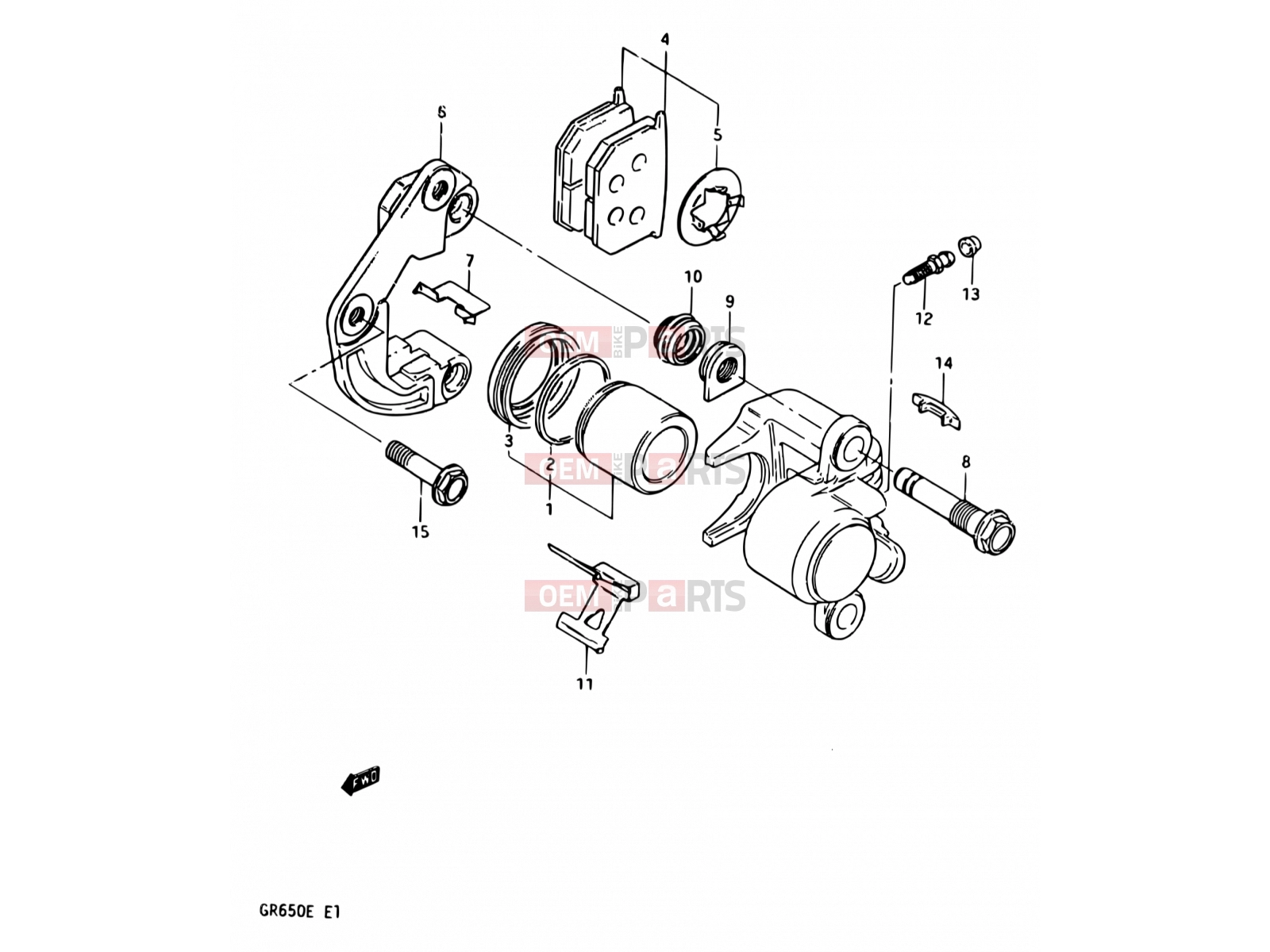 SUZUKI GR650 / GR650X E (1984) 63 - FRONT CALIPERS
