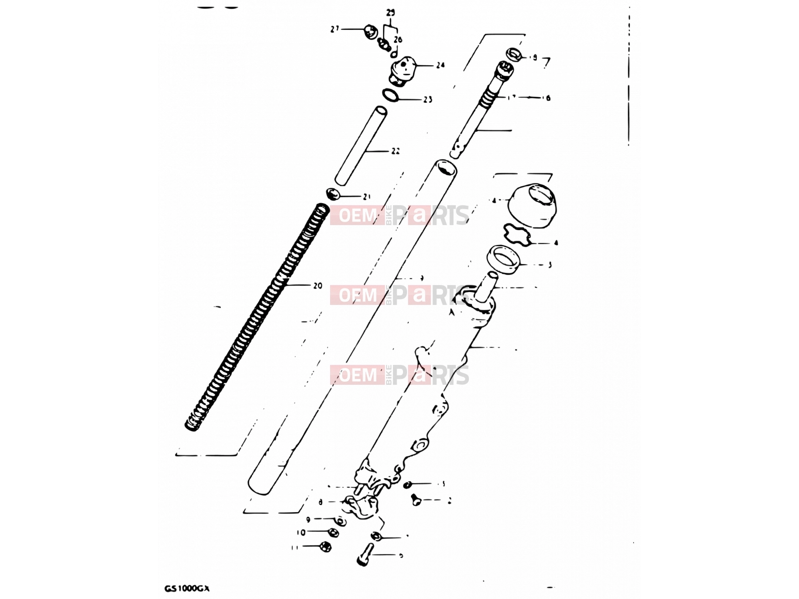SUZUKI GS1000G T (1996) 60 - FRONT FORK