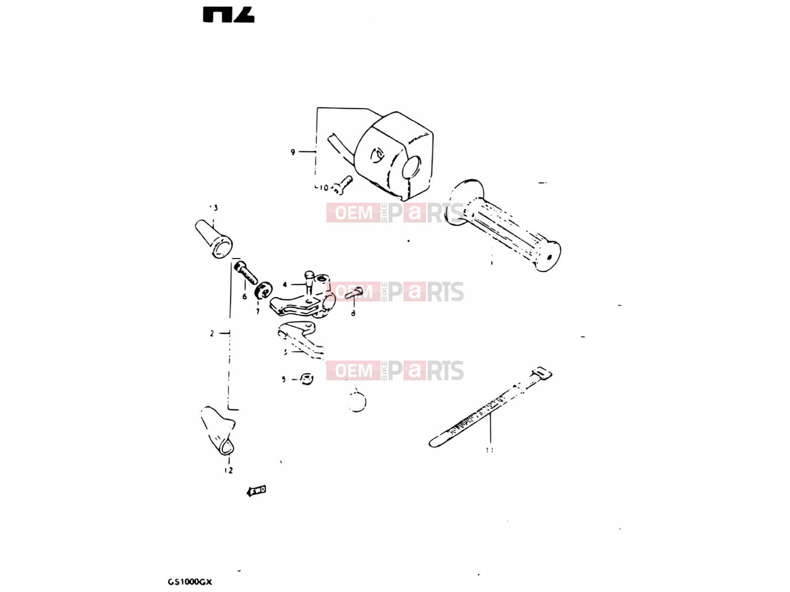 SUZUKI GS1000G X (1999) 68 - LEFT HANDLE SWITCH