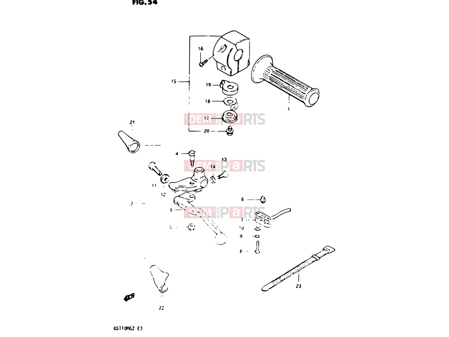 SUZUKI GS1100G D (1983) 54 - LEFT HANDLE SWITCH