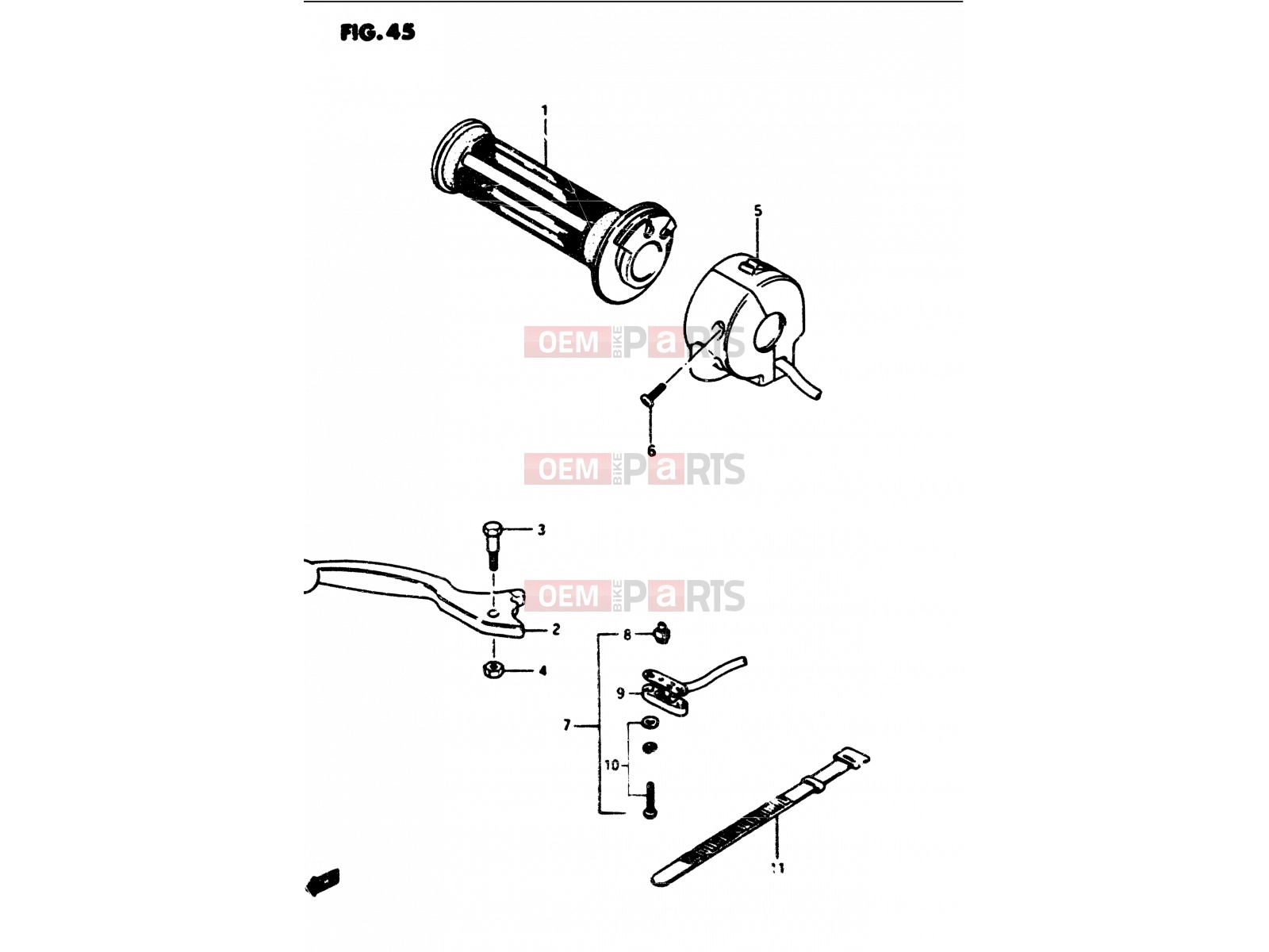 SUZUKI GS1100G E (1984) 45 - RIGHT HANDLE SWITCH