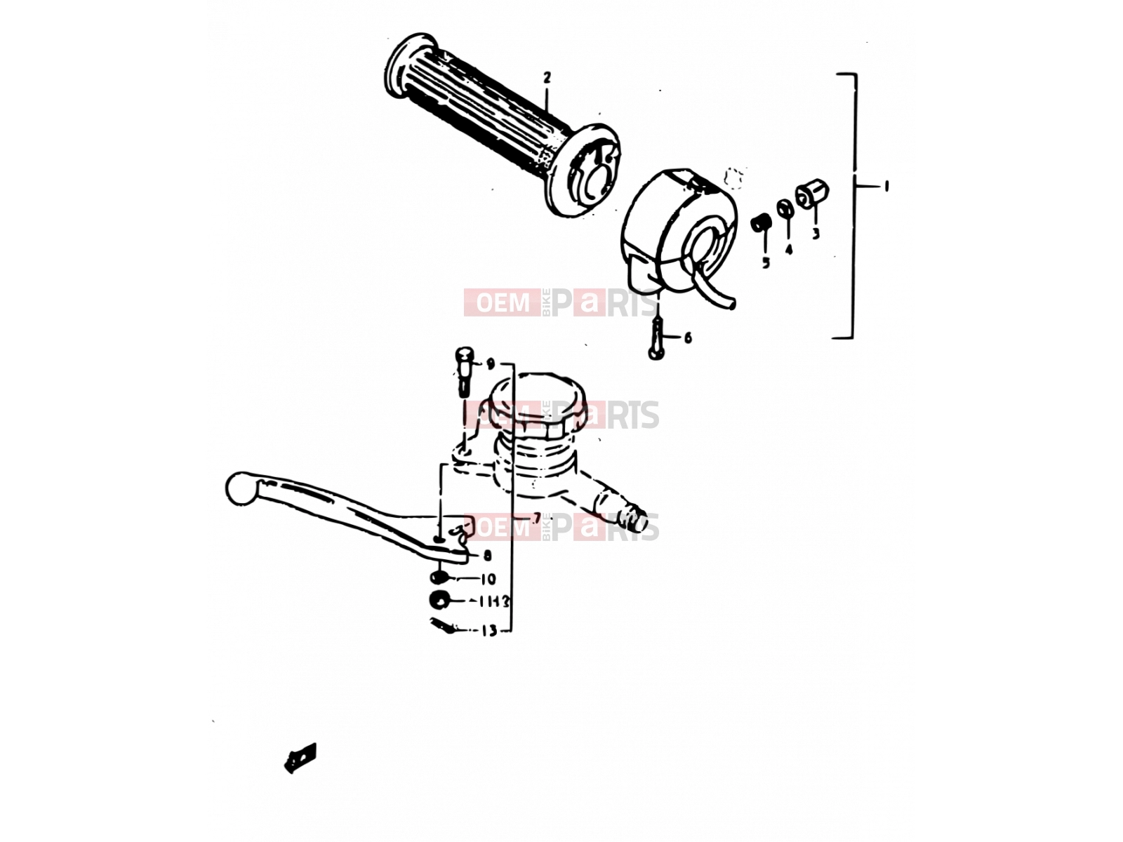 SUZUKI GS400 C (1978) 48 - RH HANDLE SWITCH