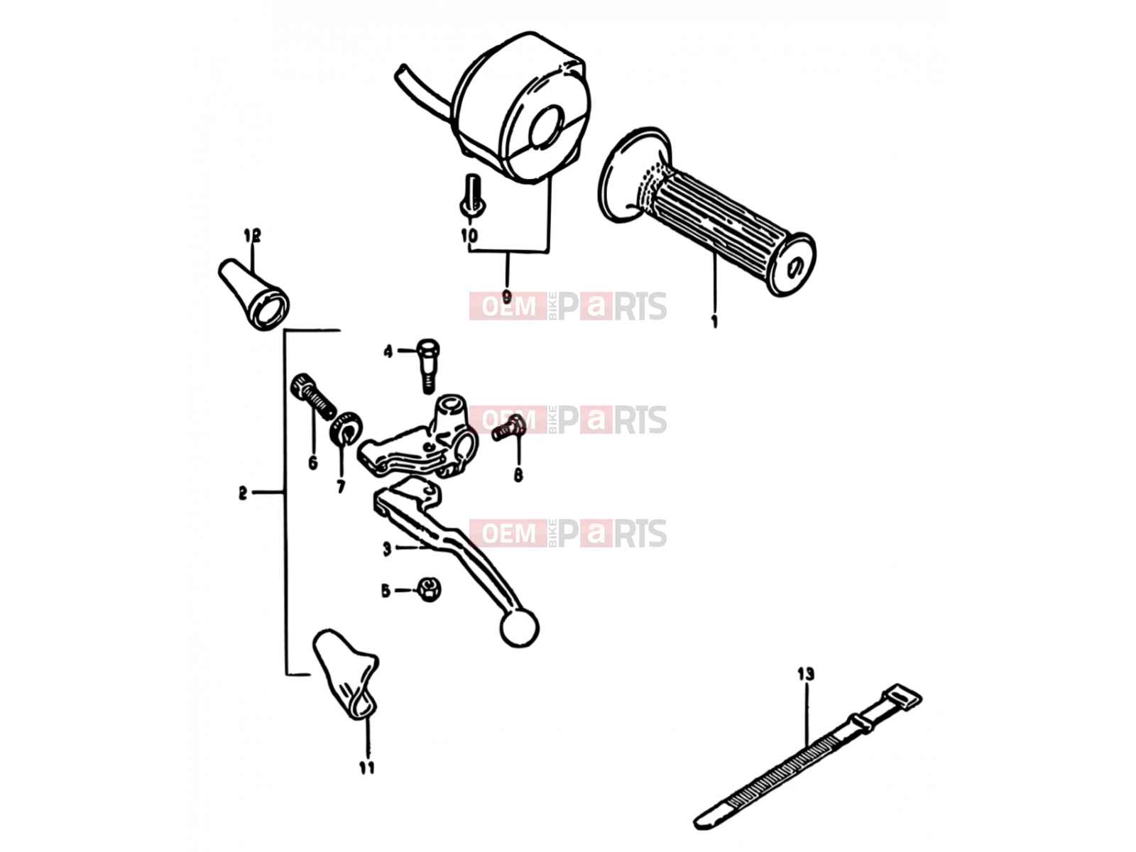 SUZUKI GS550M X (1999) 61 - LEFT HANDLE SWITCH (MODEL X E34)