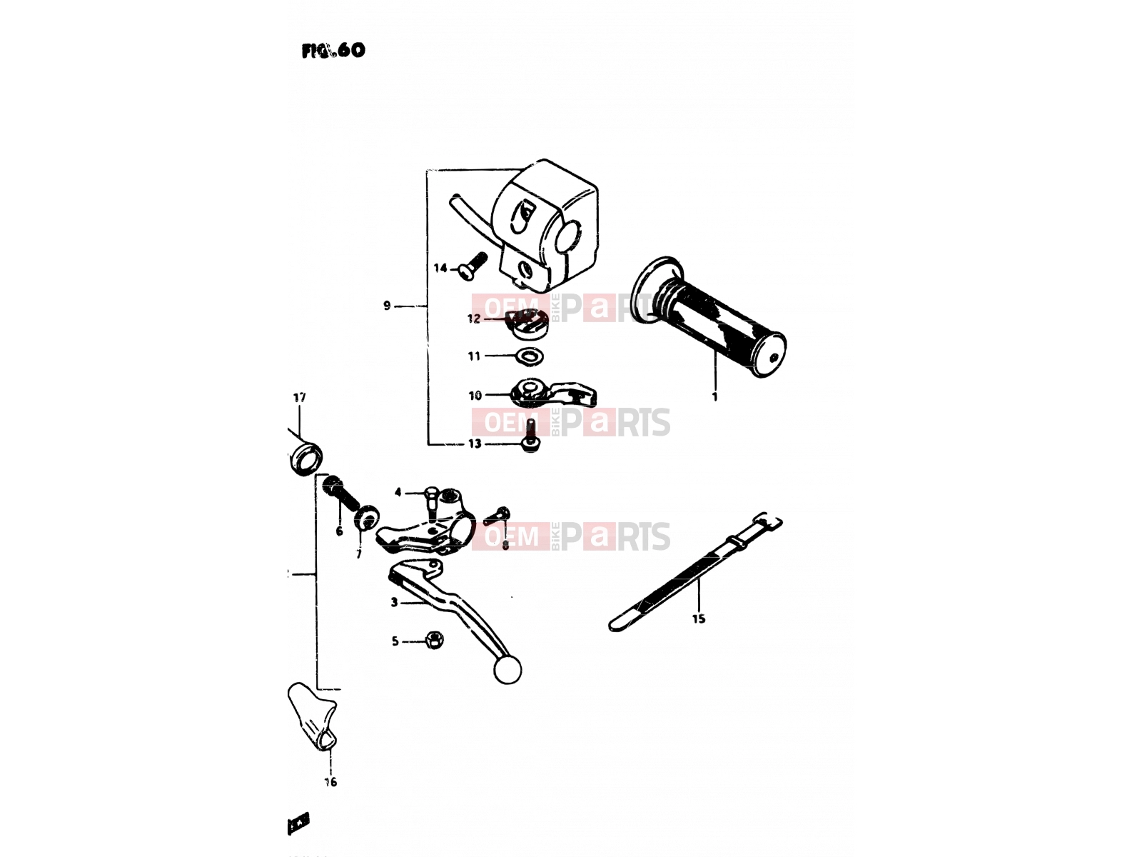 SUZUKI GS850G D (1983) 60 - LEFT HANDLE SWITCH
