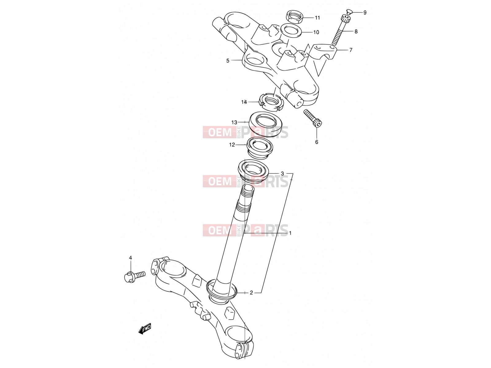 SUZUKI GSF600S Y (2000) Bandit 57 - FRONT FORK BRACKET (SEE NOTE)