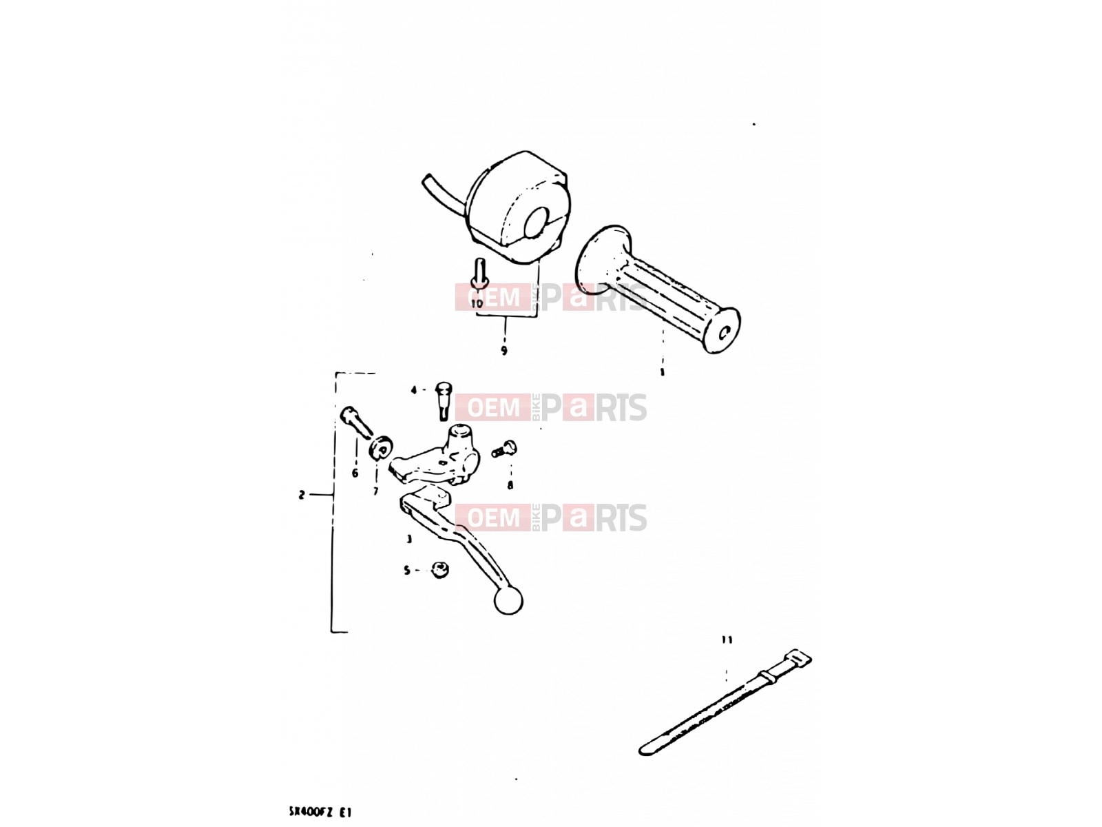 SUZUKI GSX400F X (1999) 65 - LEFT HANDLE SWITCH