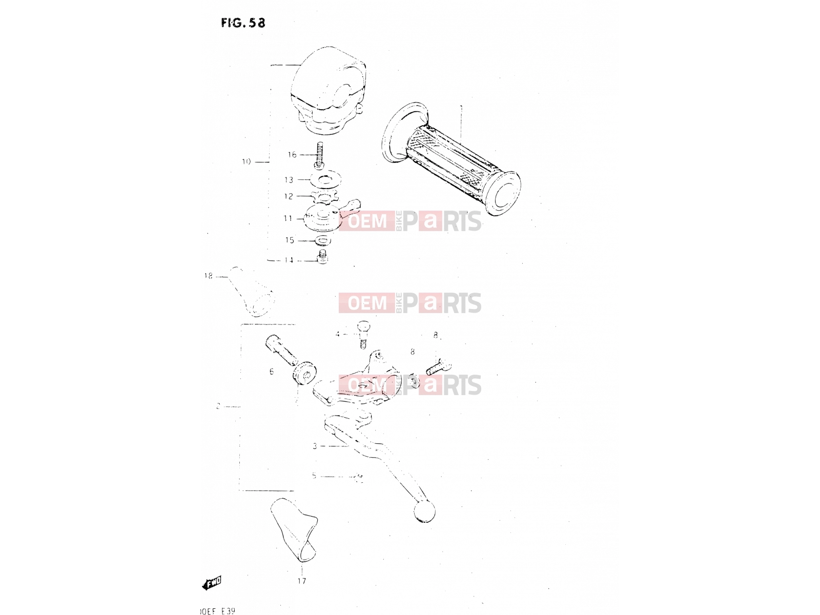 SUZUKI GSX500E E (1984) 58 - LEFT HANDLE SWITCH (GSX500EE/EF)