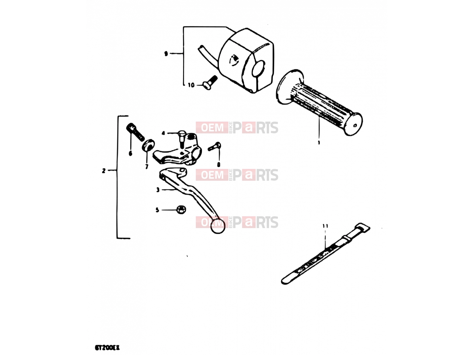SUZUKI GT200 X (1999) 44 - LEFT HANDLE SWITCH