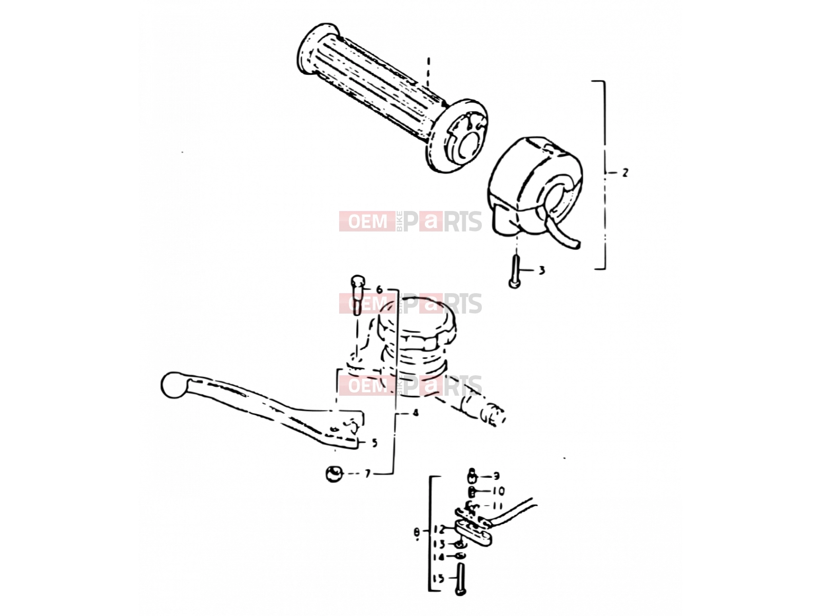 SUZUKI GT250E X (1999) 67 - RIGHT HANDLE SWITCH (MODEL N)