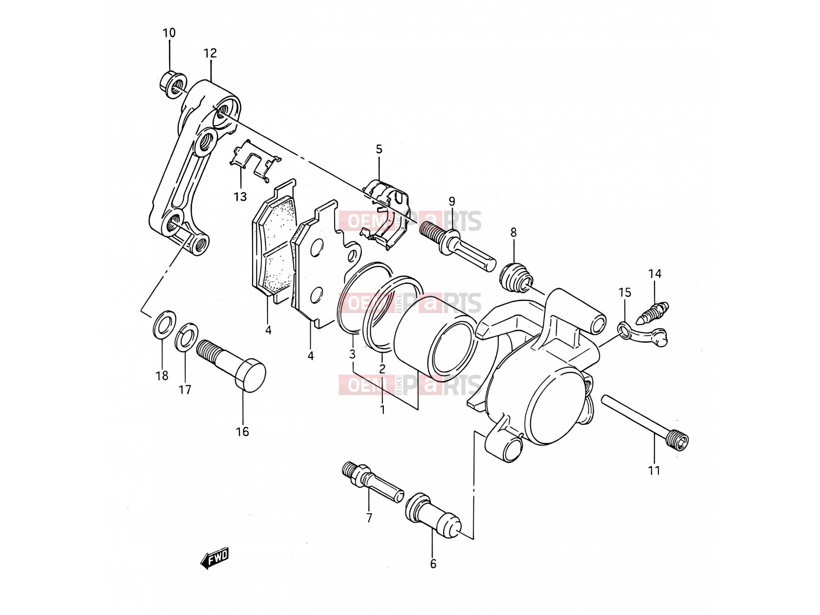 SUZUKI LS650 P (1993) Savage (E03,E28,E33) 41 - FRONT CALIPER