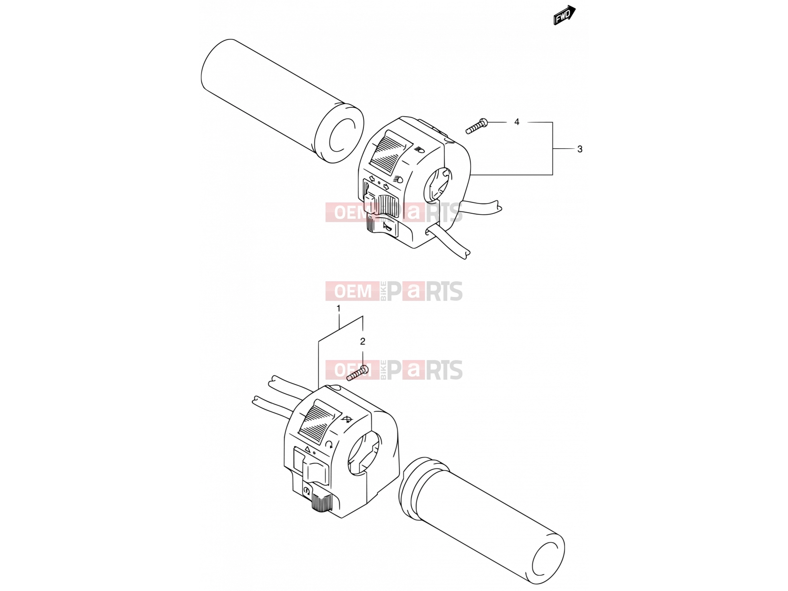 SUZUKI LS650P K4 (2004) Savage (E03,E28,E33) 26A - HANDLE SWITCH (MODEL K4)