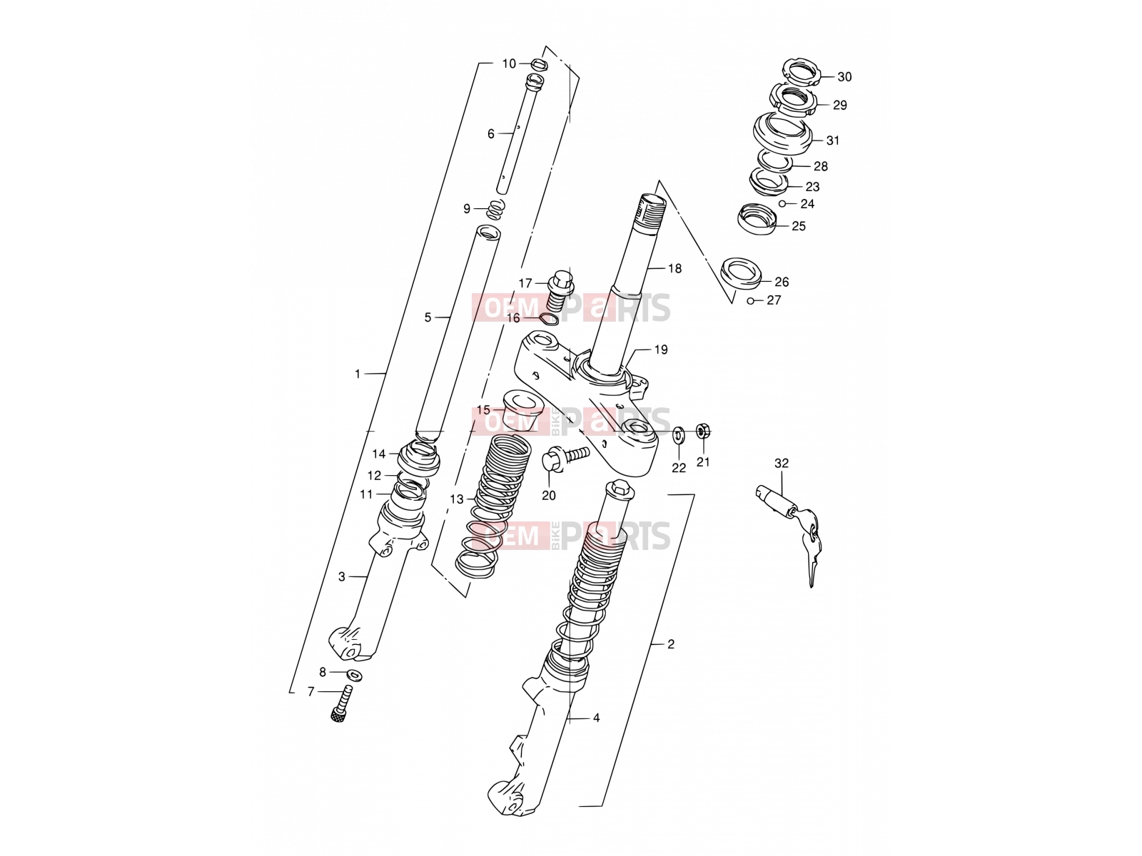 SUZUKI PV50 Y (2000) 30 - FRONT FORK