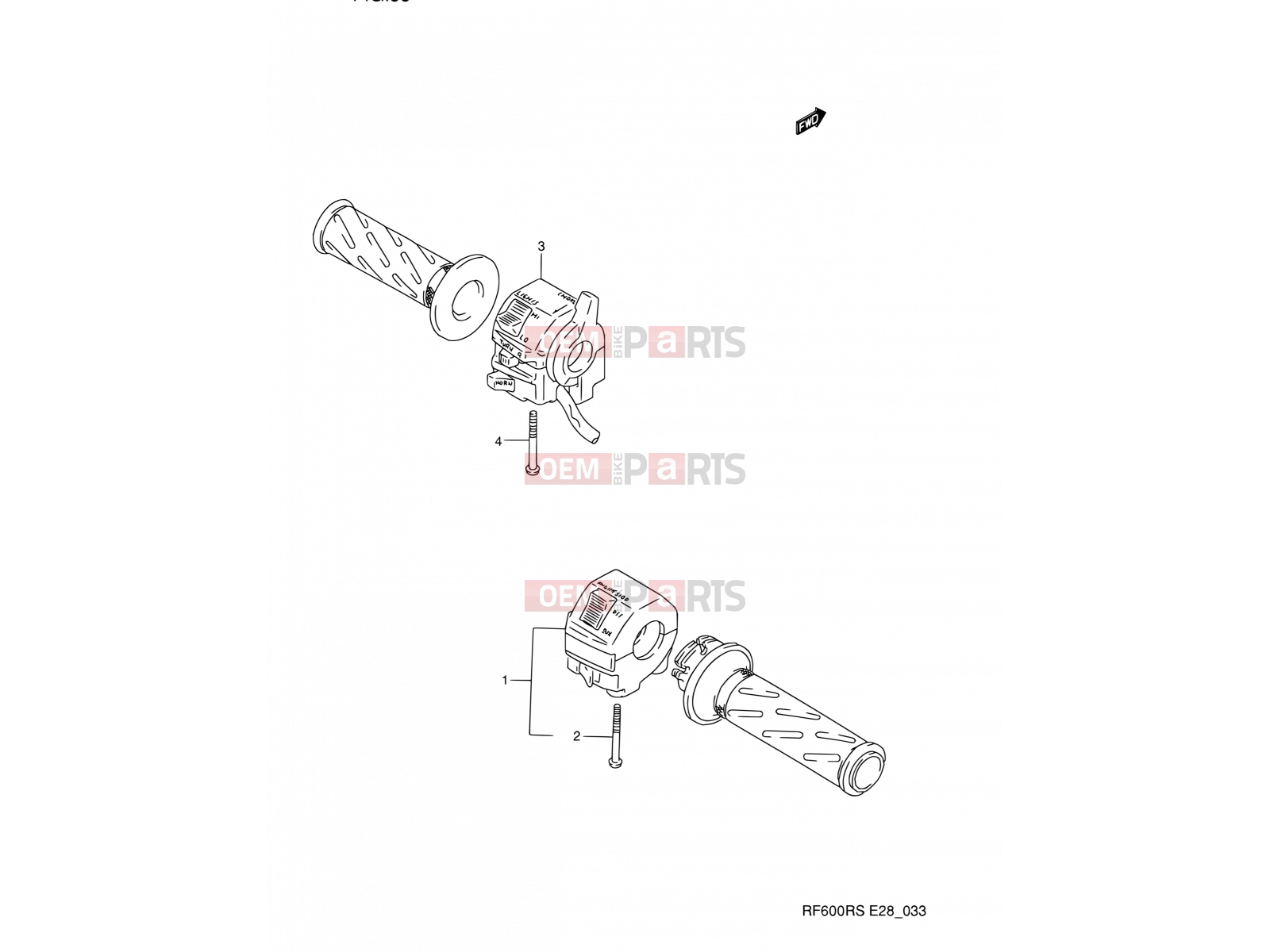 SUZUKI RF600R P (1993) 33 - HANDLE SWITCH