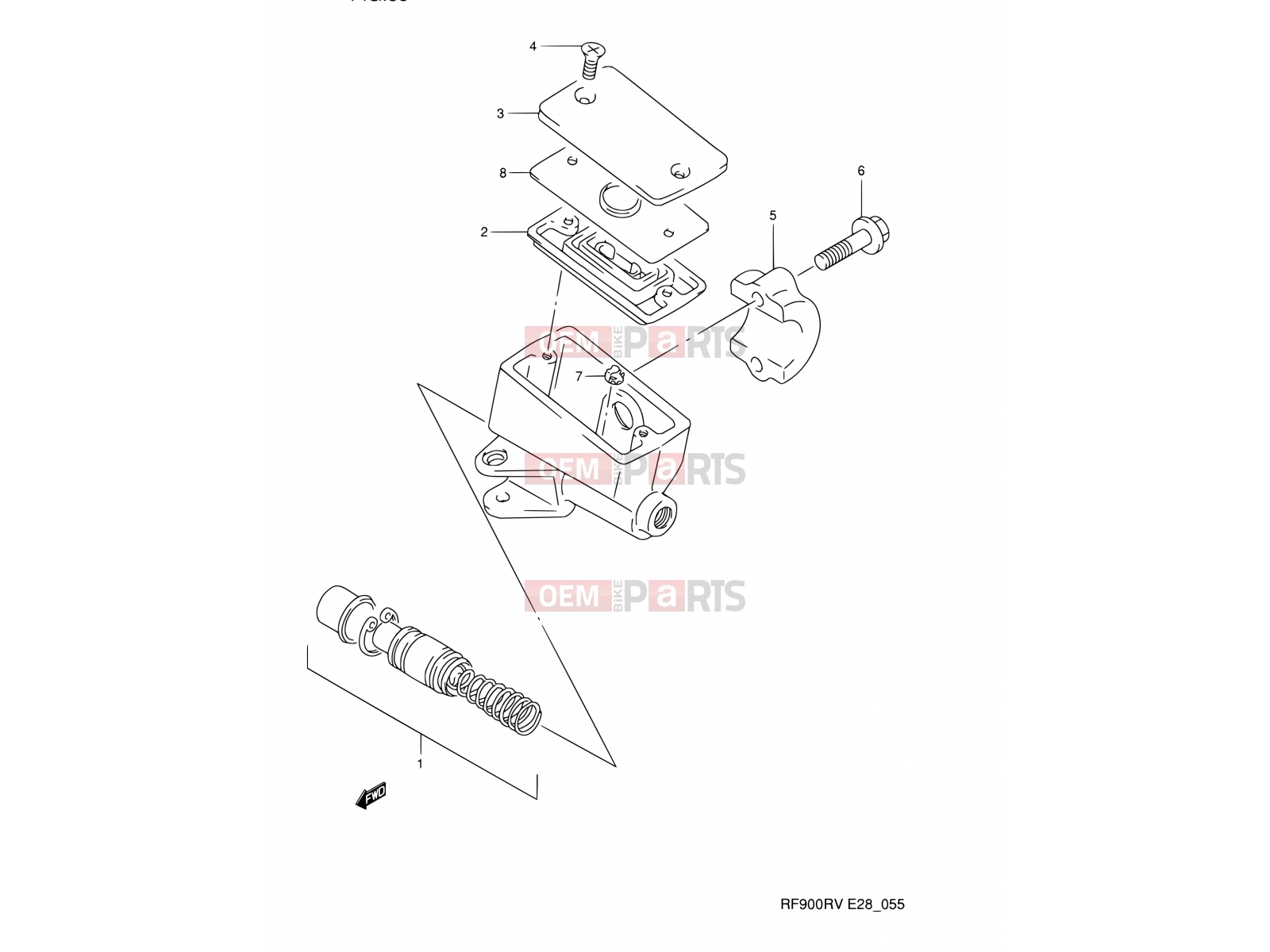 SUZUKI RF900R R (1994) (E03,E28,E33) 55 - FRONT MASTER CYLINDER