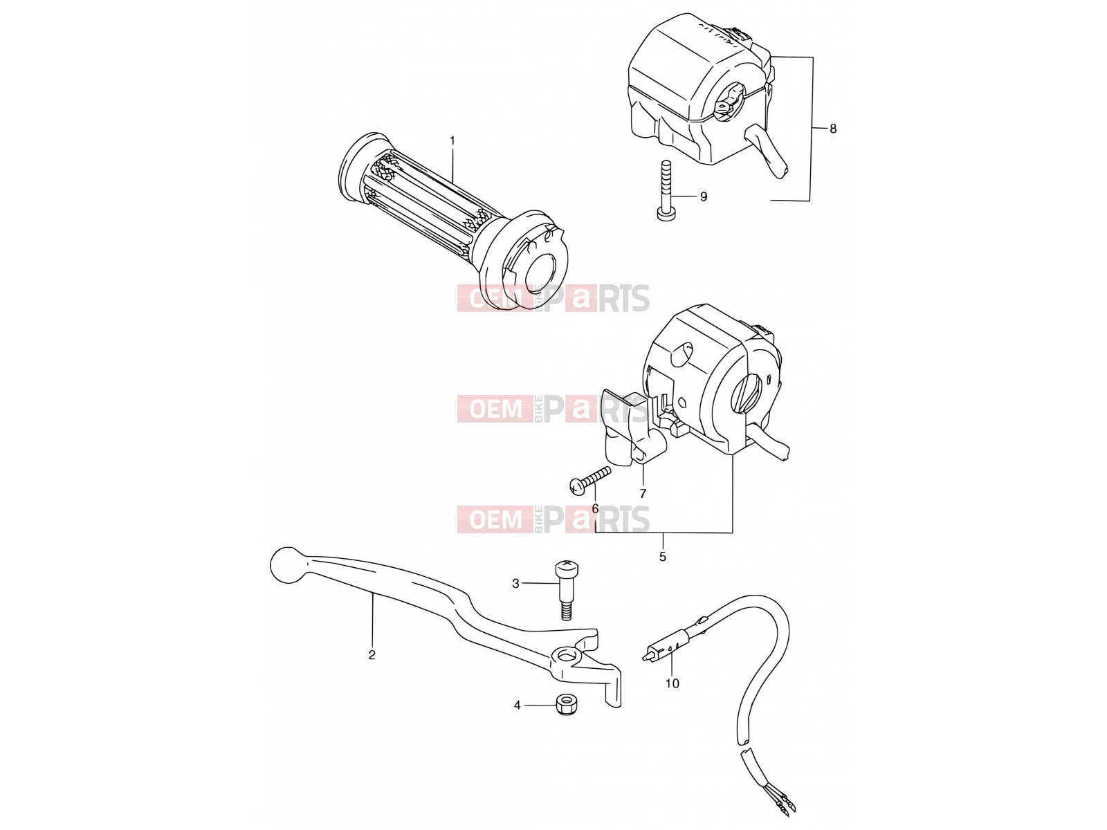 SUZUKI RG80 M (1991) Gamma 37 - RIGHT HANDLE SWITCH