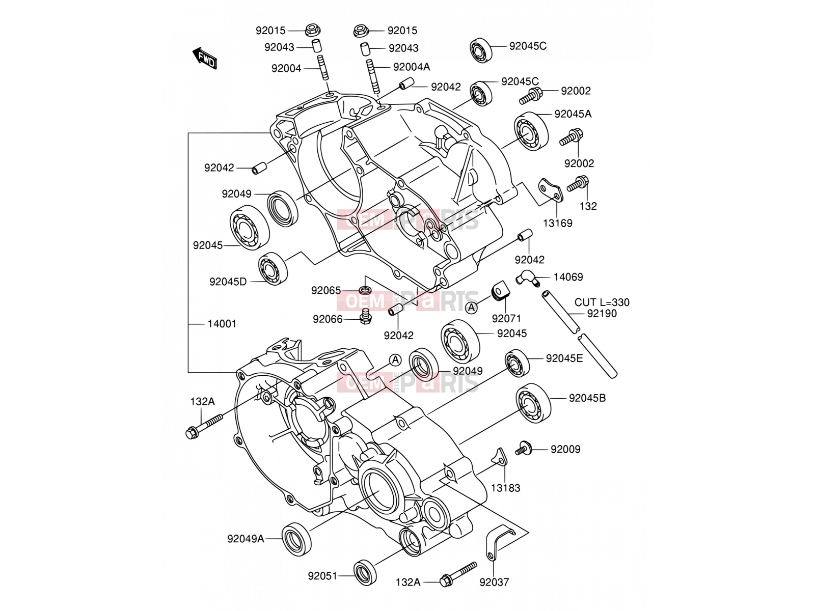 SUZUKI RM100 K3 (2003) (E21) 10 - CRANKCASE