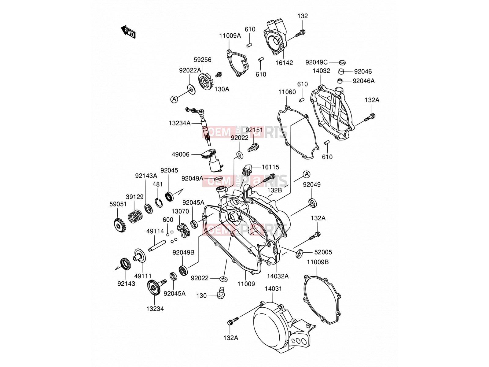SUZUKI RM100 K3 (2003) (E21) 11 - ENGINE COVER