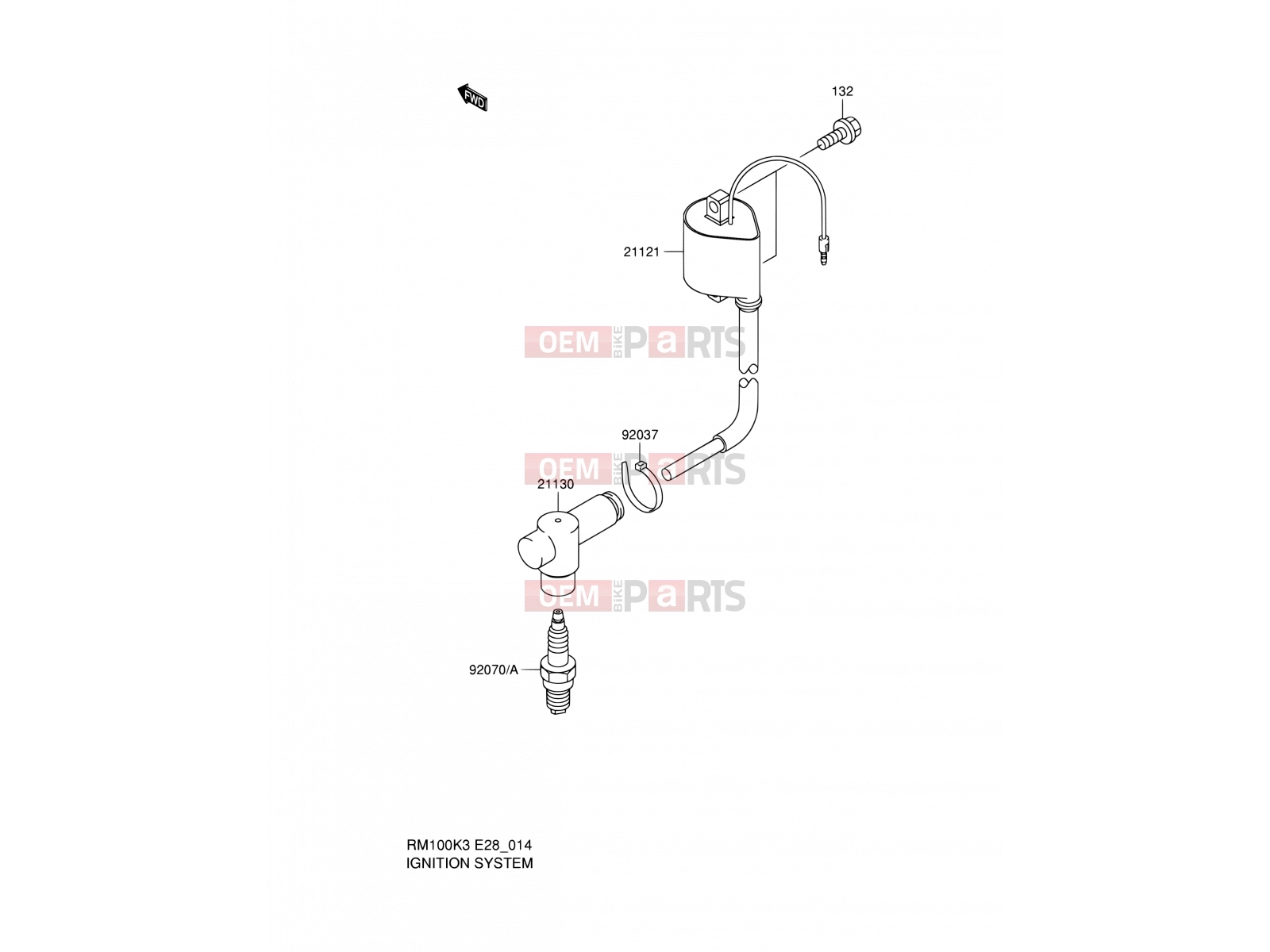 SUZUKI RM100 K3 (2003) (E28) 14 - IGNITION SYSTEM