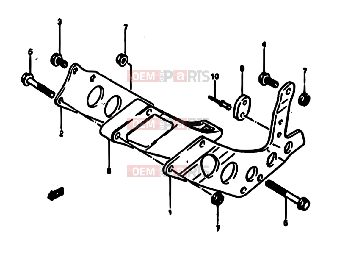 SUZUKI RM125 E (1984) 39 - CHAIN GUIDE