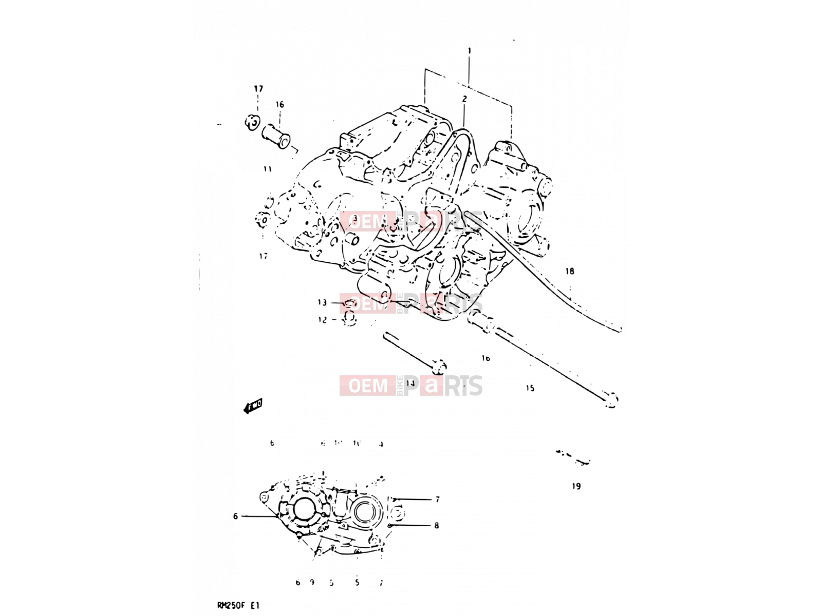 SUZUKI RM250 E (1984) 2 - CRANKCASE