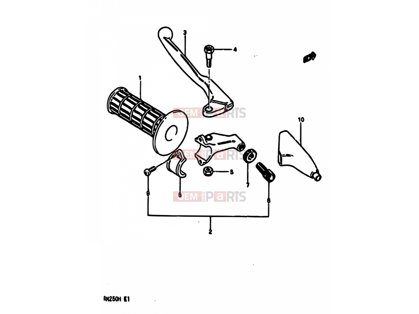 SUZUKI RM250 G (1986) 39 - LEFT HANDLE SWITCH