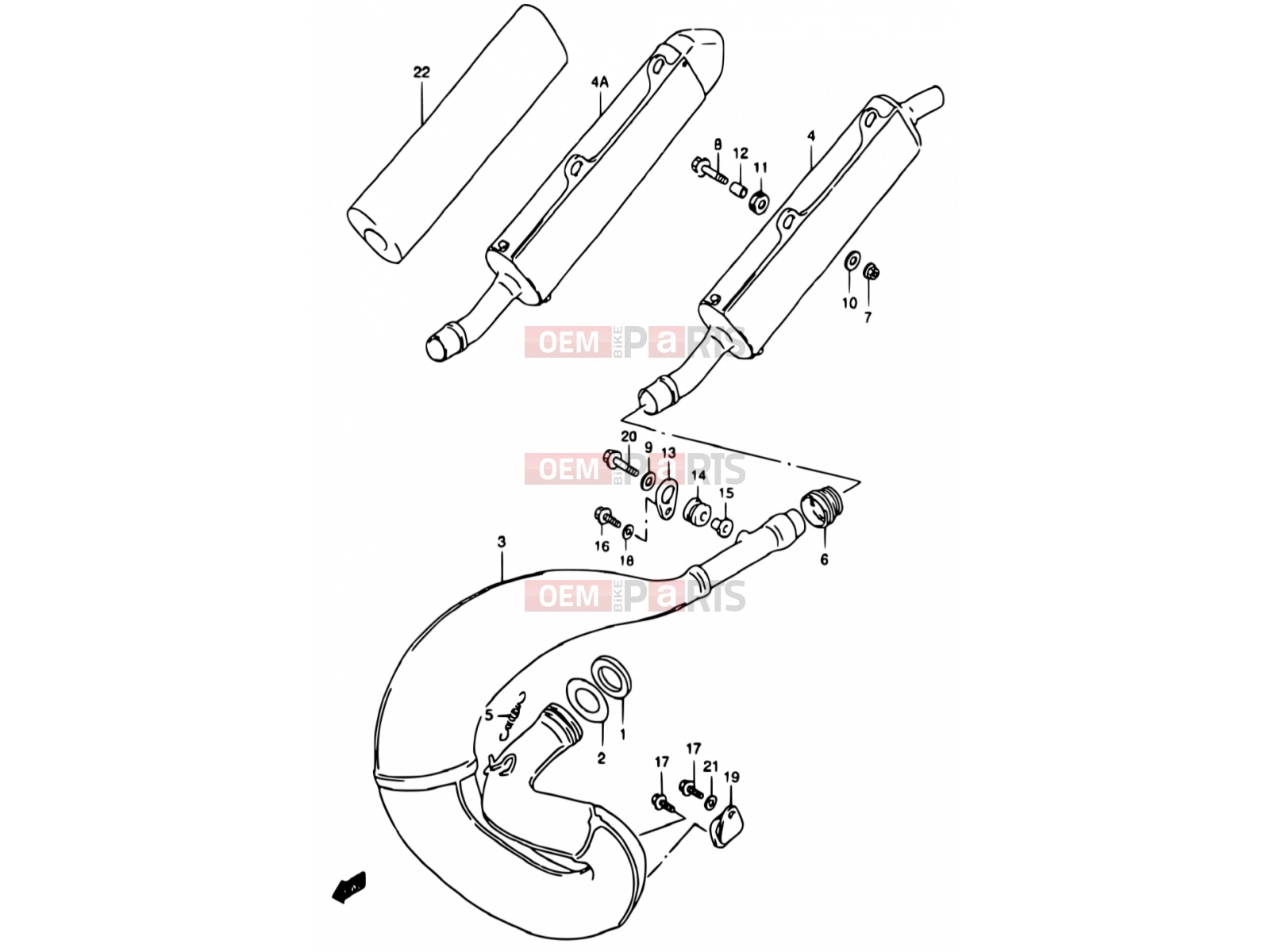 SUZUKI RM250 Y (2000) (E02,E04,E24) 8 - MUFFLER