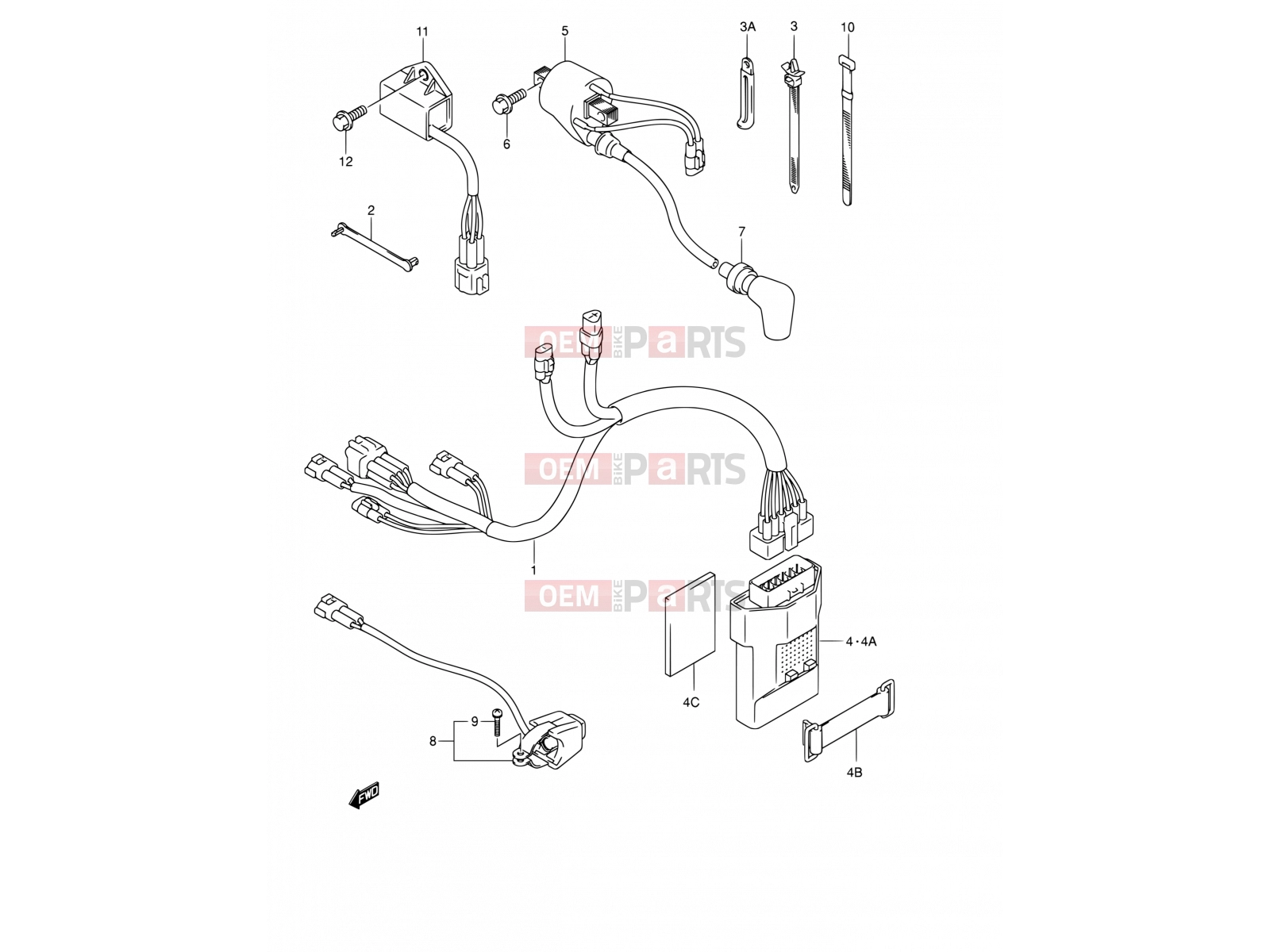 SUZUKI RM250 K1 (2001) (E02,E04,E24) 15 - ELECTRICAL
