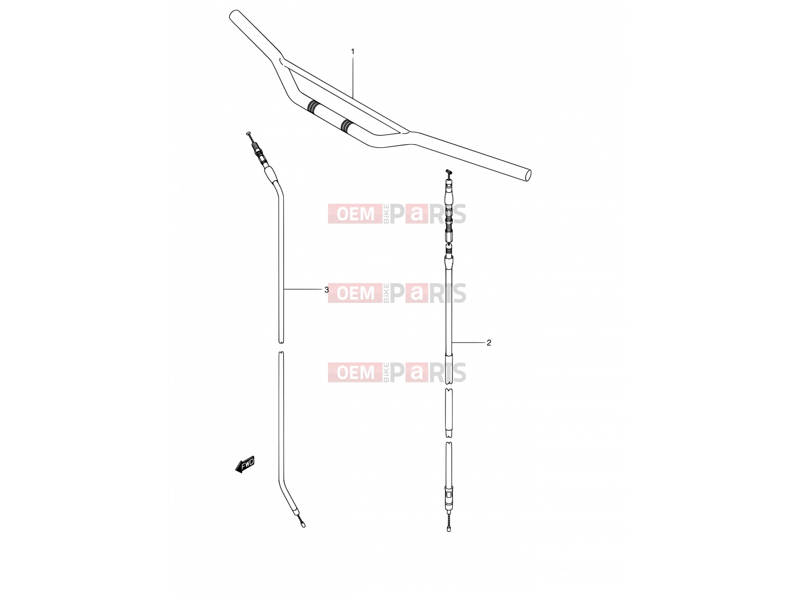 SUZUKI RM250 K2 (2002) (E02,E04,E24) 23 - HANDLEBAR