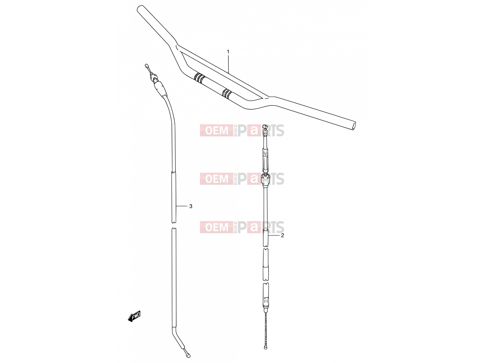 SUZUKI RM250 V (1997) (E03,E28,E33) 23 - HANDLEBAR