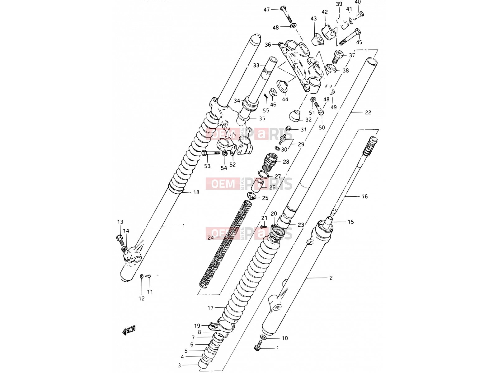 SUZUKI RM465 X (1999) 26 - FRONT FORK (MODEL X)
