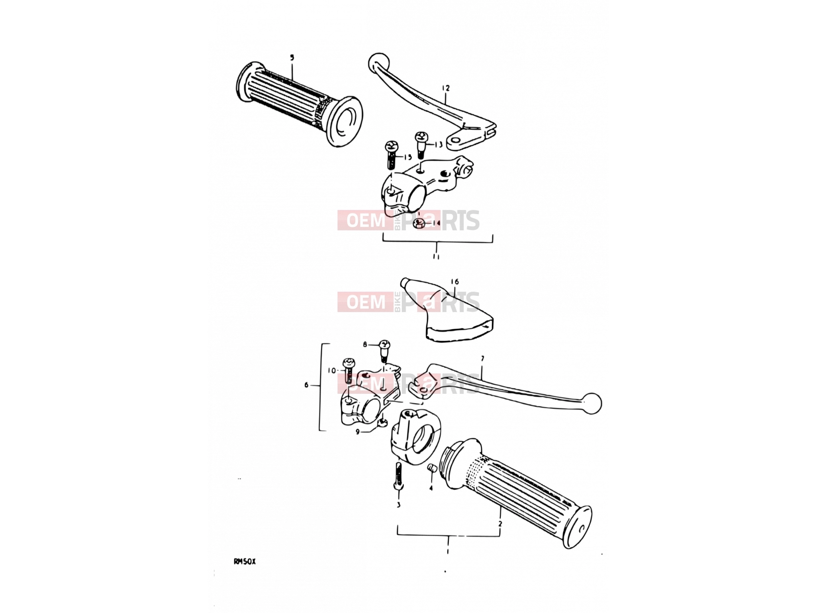 SUZUKI RM50 C (1978) 34 - HANDLE SWITCH (RM50C)