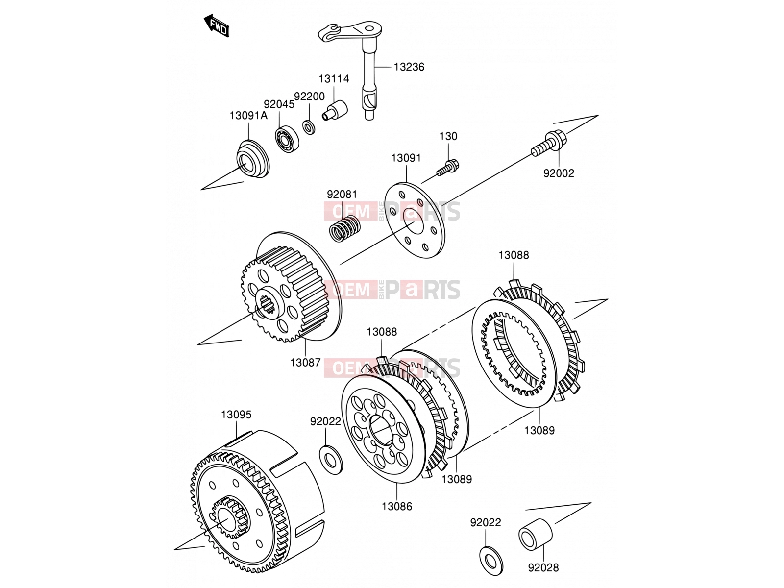 SUZUKI RM65 K3 (2003) (E21) 6 - CLUTCH