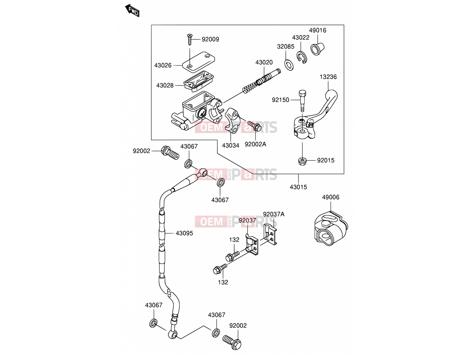SUZUKI RM65 K3 (2003) (E21) 28 - FRONT MASTER CYLINDER