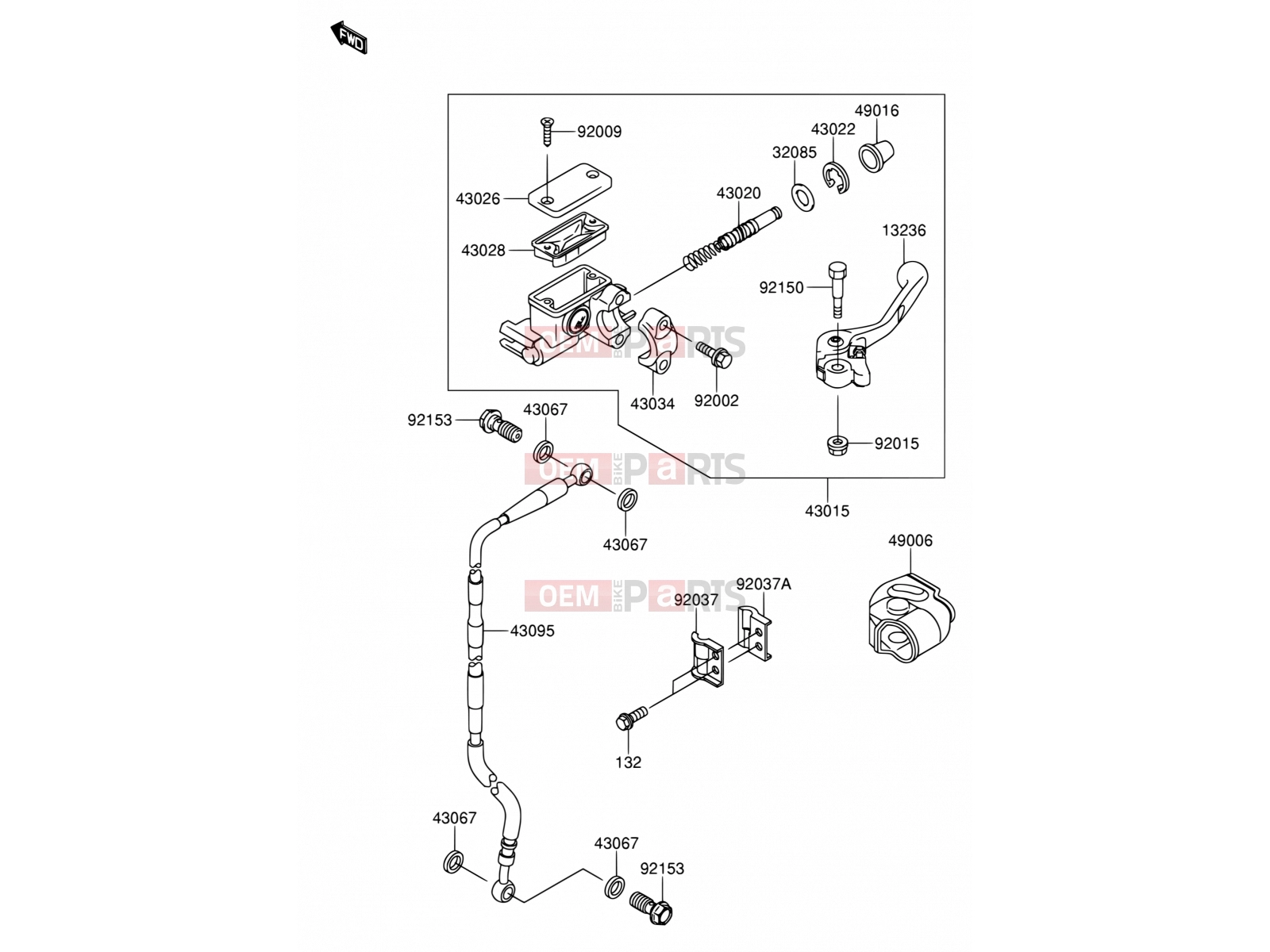 SUZUKI RM65 K4 (2004) (E03) 28 - FRONT MASTER CYLINDER