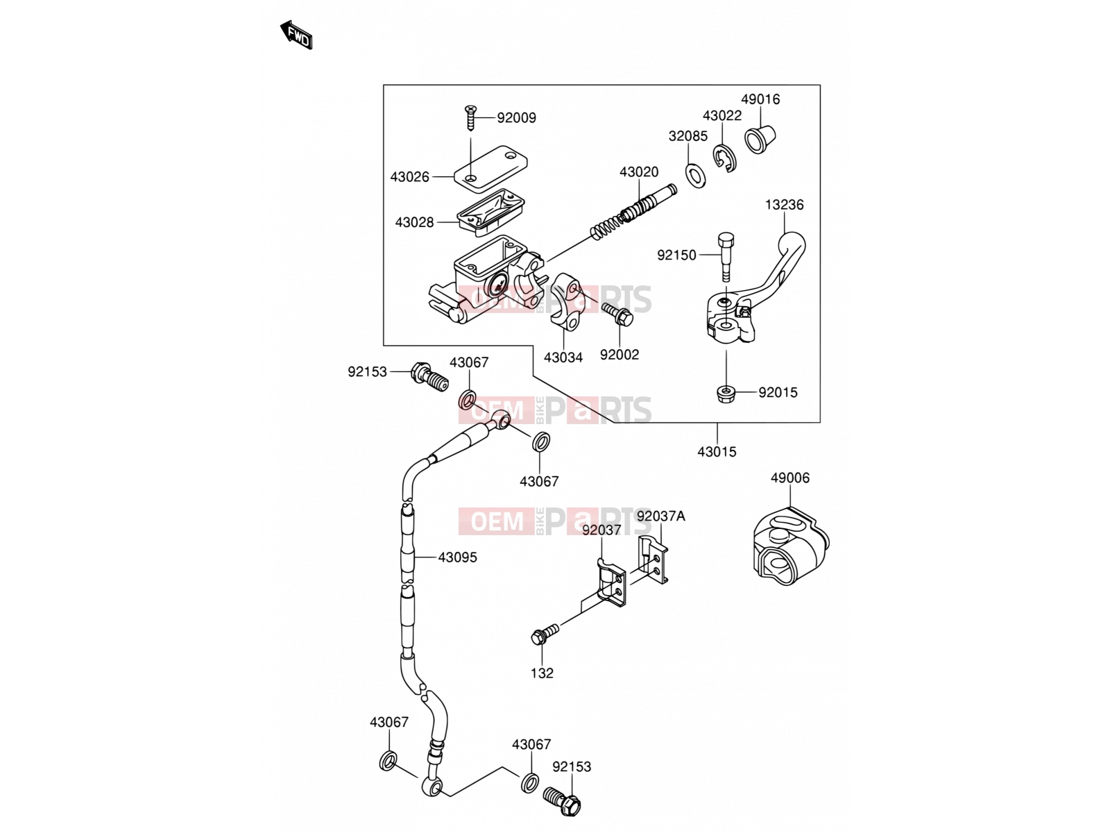 SUZUKI RM65 K4 (2004) (E19) 28 - FRONT MASTER CYLINDER