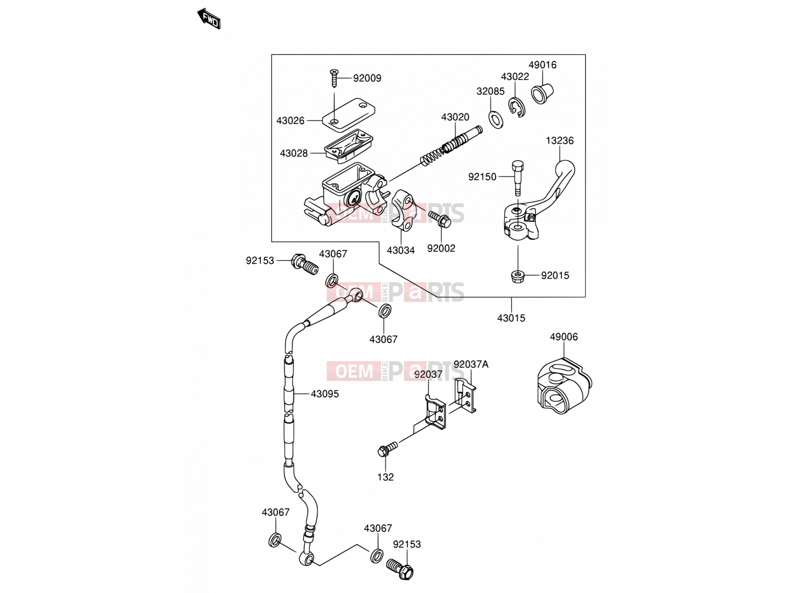 SUZUKI RM65 K4 (2004) (E24) 28 - FRONT MASTER CYLINDER