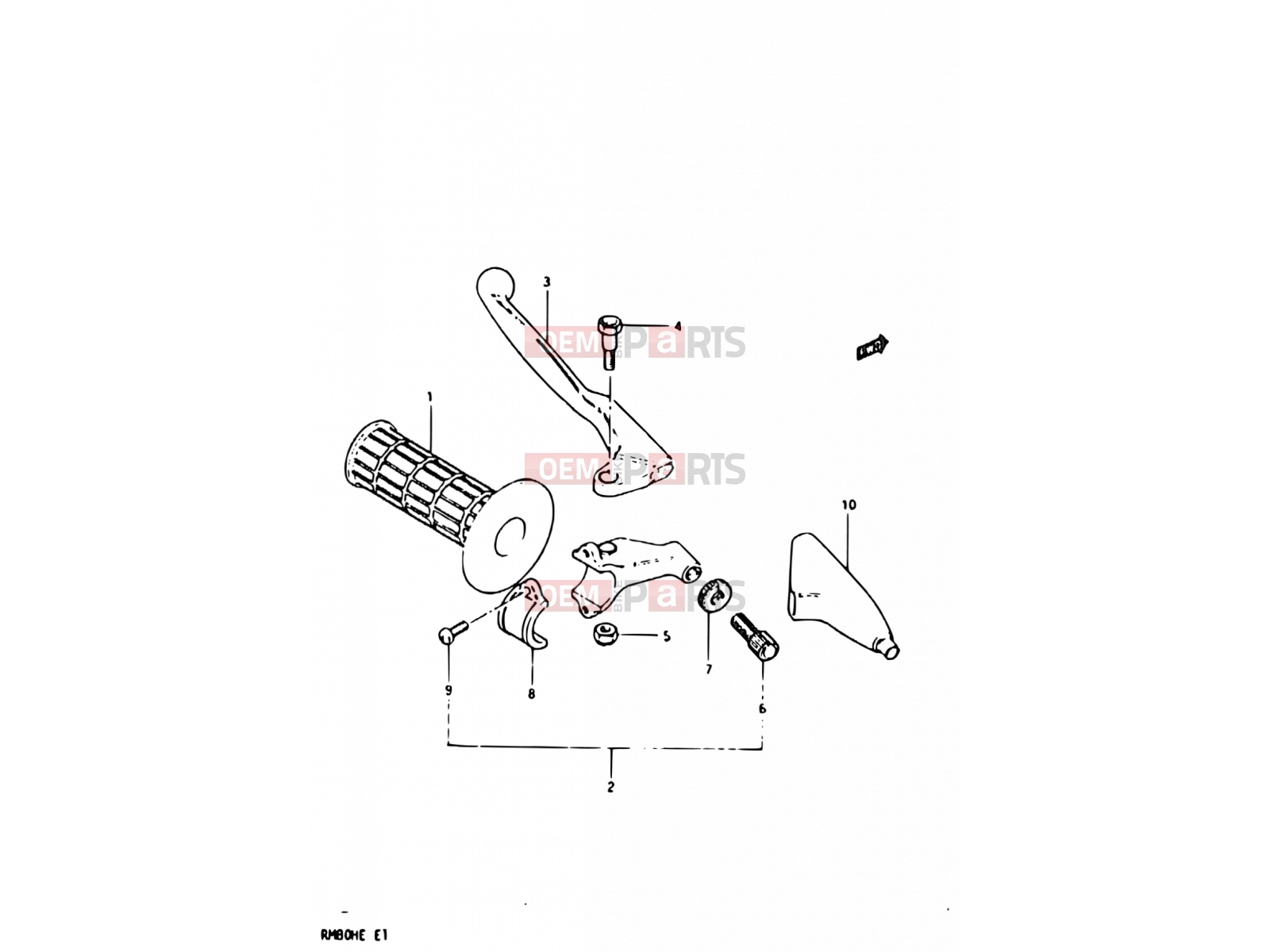 SUZUKI RM80H D (1983) 32 - LEFT HANDLE GRIP