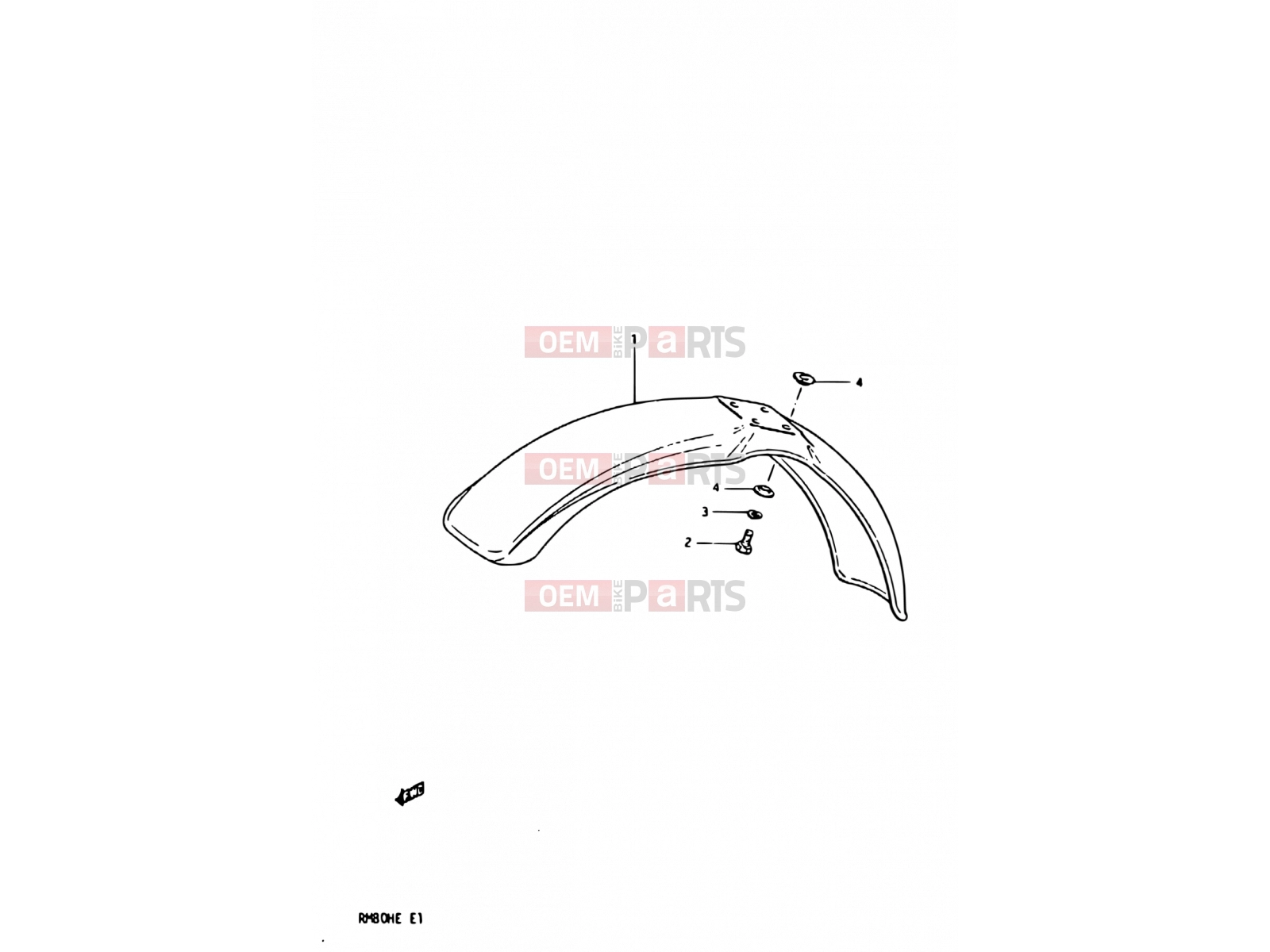 SUZUKI RM80H E (1984) 28 - FRONT FENDER