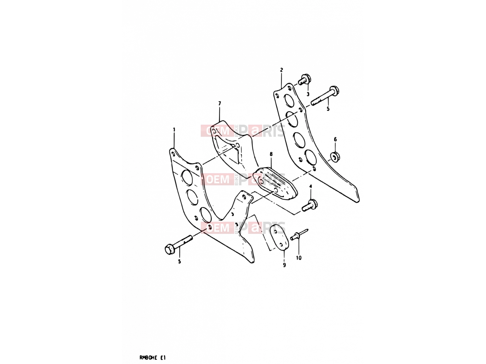 SUZUKI RM80H E (1984) 35 - CHAIN GUIDE
