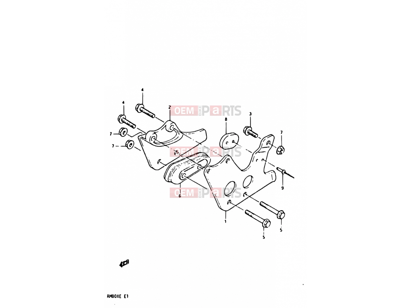 SUZUKI RM80X D (1983) 35 - CHAIN GUIDE (MODEL D)