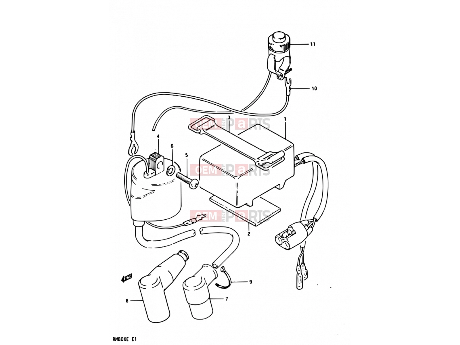 SUZUKI RM80X E (1984) 18 - CDI UNIT - IGNITION COIL