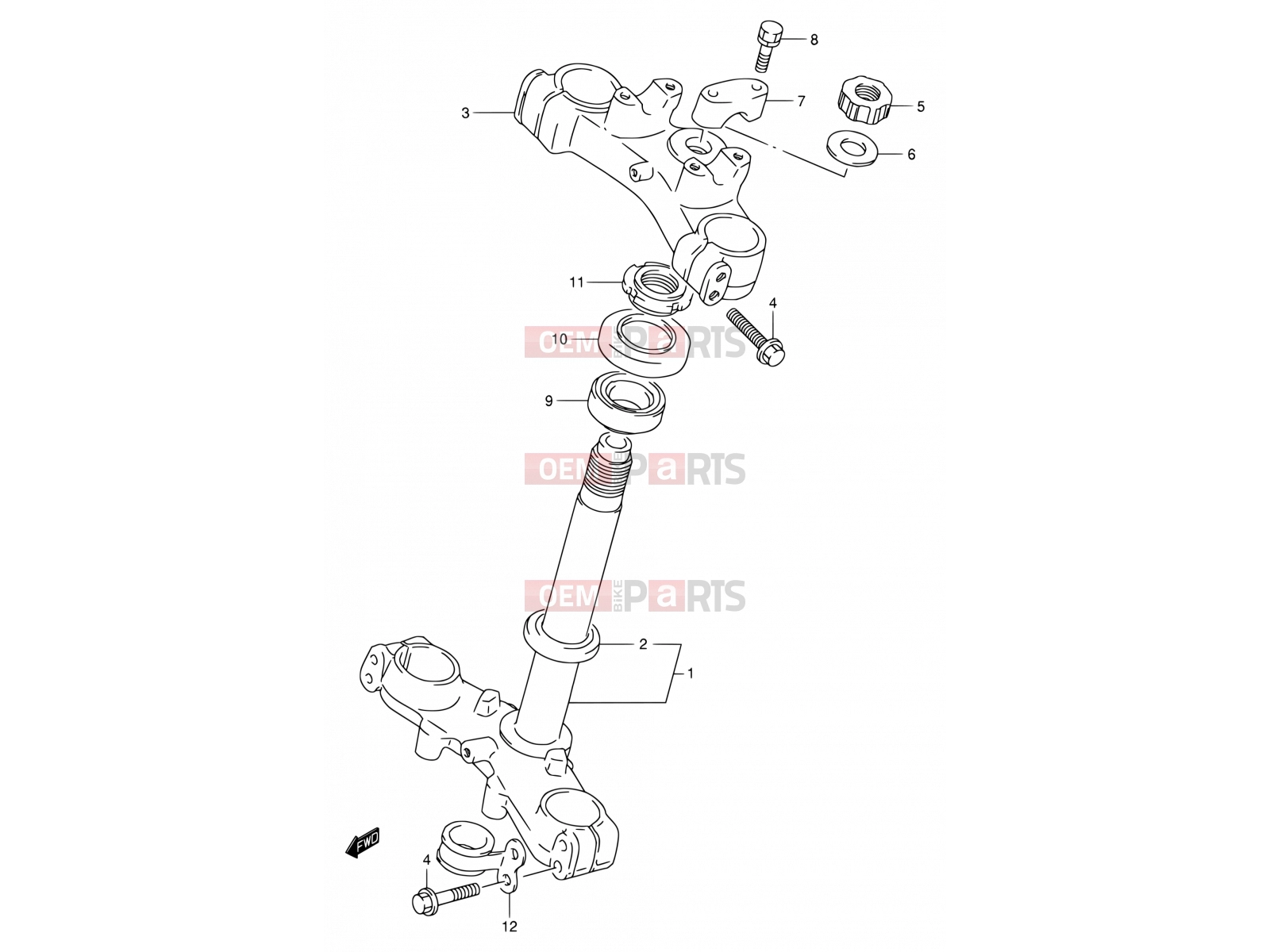 SUZUKI RM80X Y (2000) 29 - FRONT FORK BRACKET
