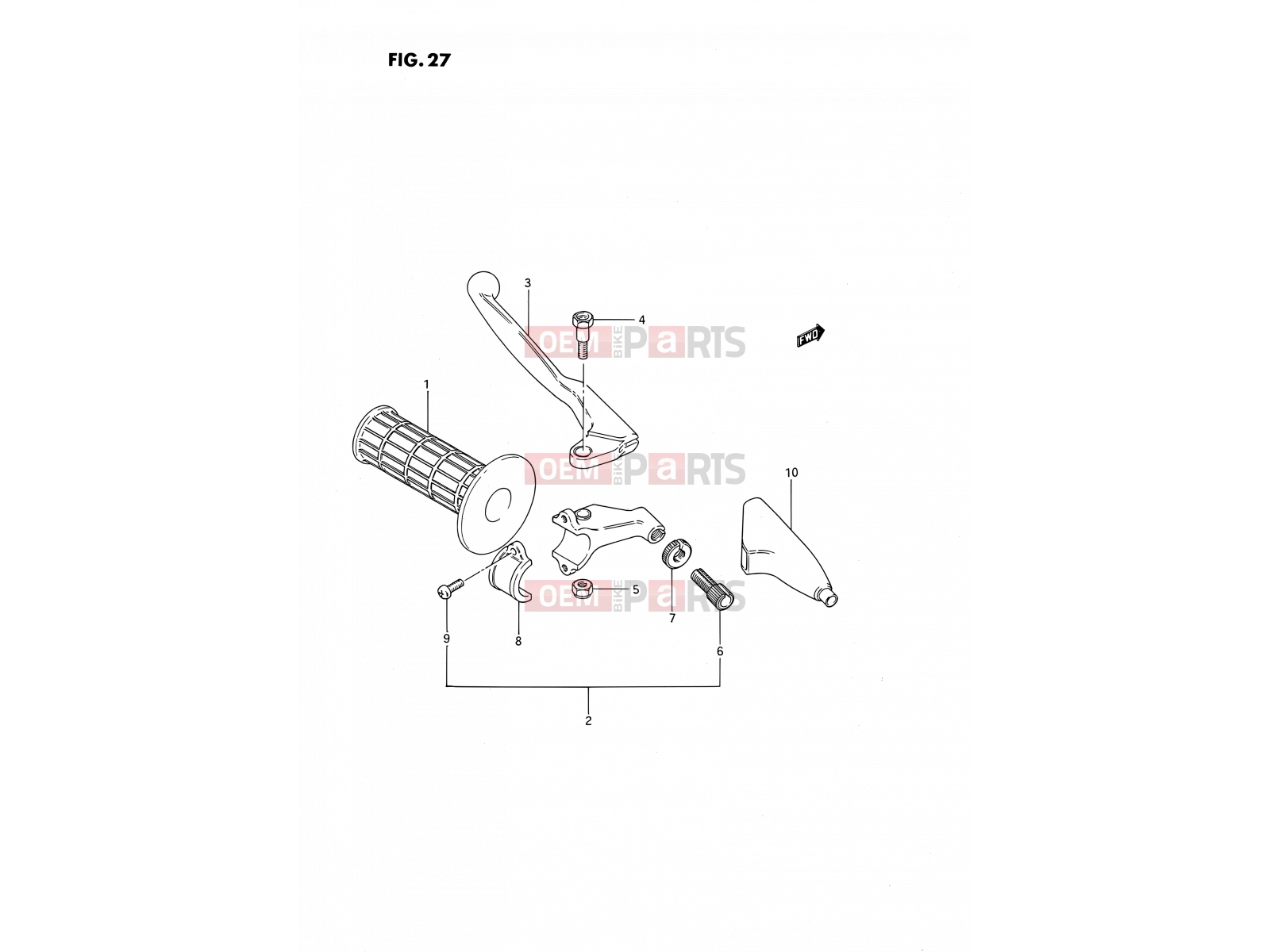 SUZUKI RM80 H (1987) (E01) 27 - LEFT HANDLE GRIP (MODEL G/H)