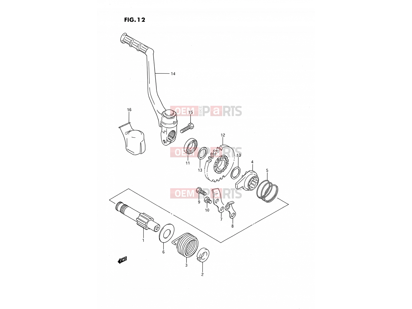 SUZUKI RM80 L (1990) (E24) 12 - KICK STARTER