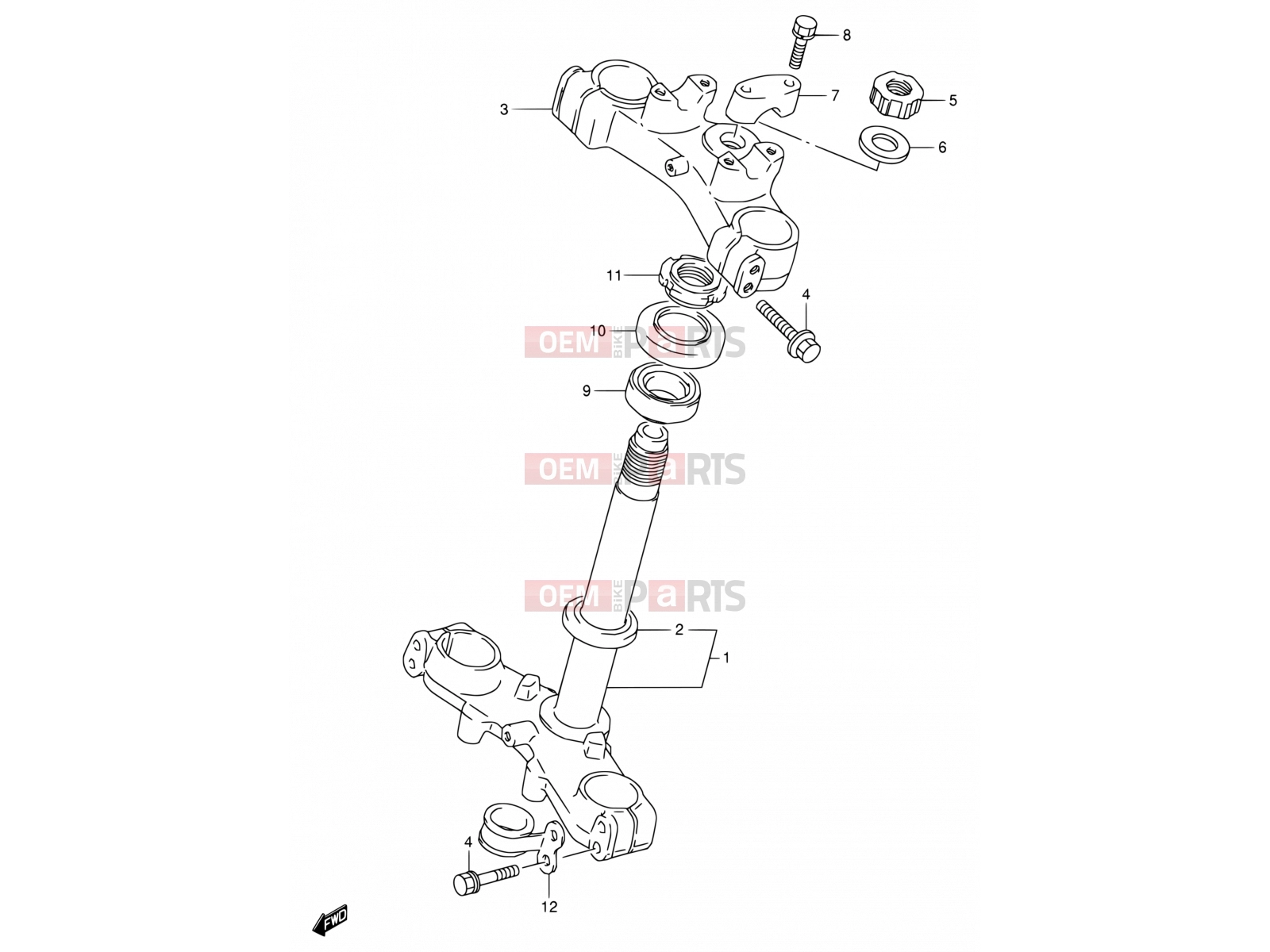 SUZUKI RM80 T (1996) (E24) 29 - STEERING STEM