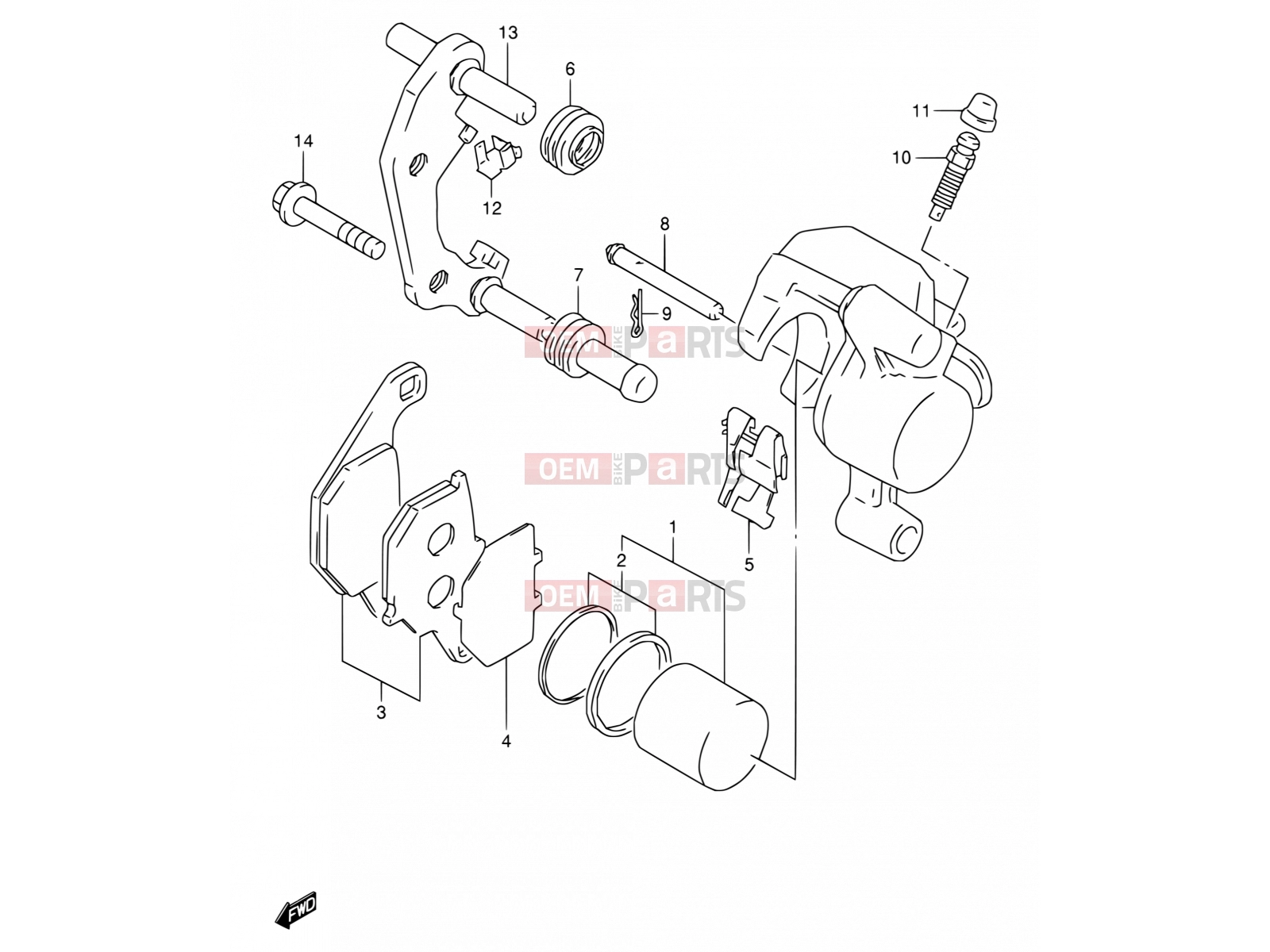 SUZUKI RM80 T (1996) (E24) 31 - FRONT CALIPER