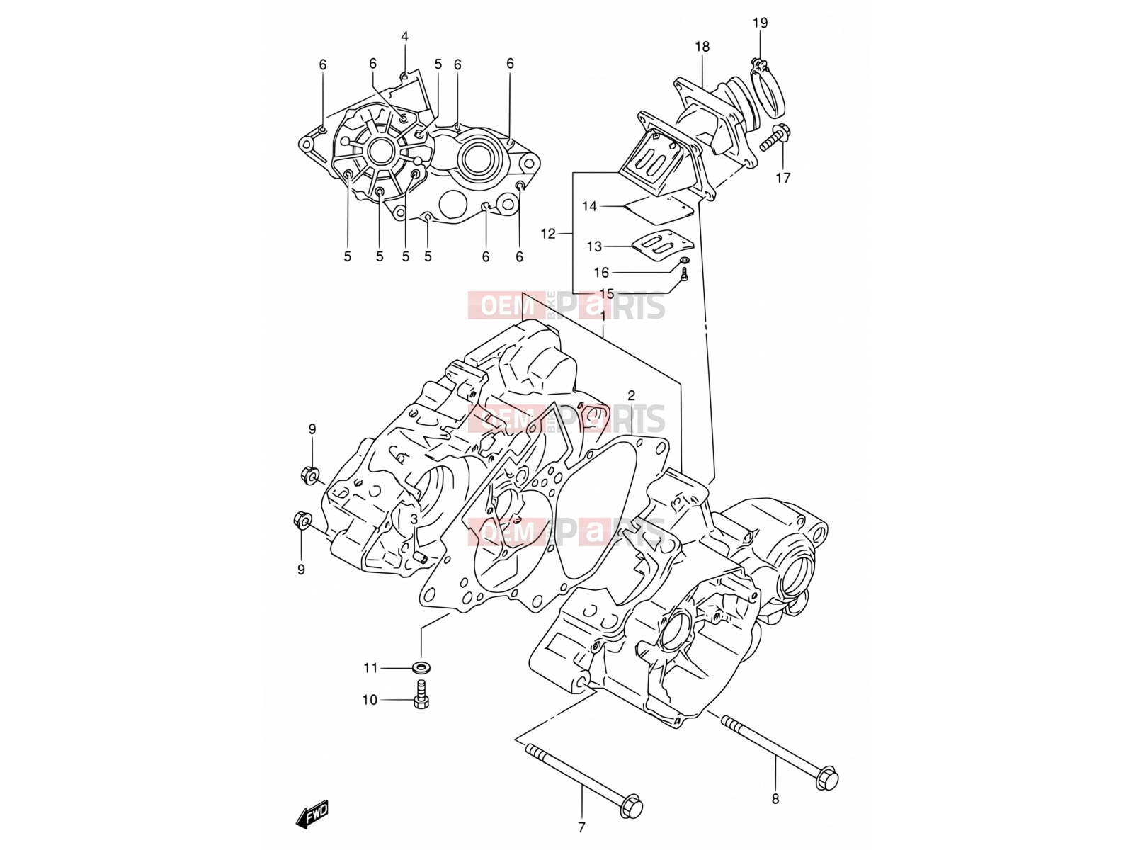 SUZUKI RM80 V (1997) (E24) 3 - CRANKCASE