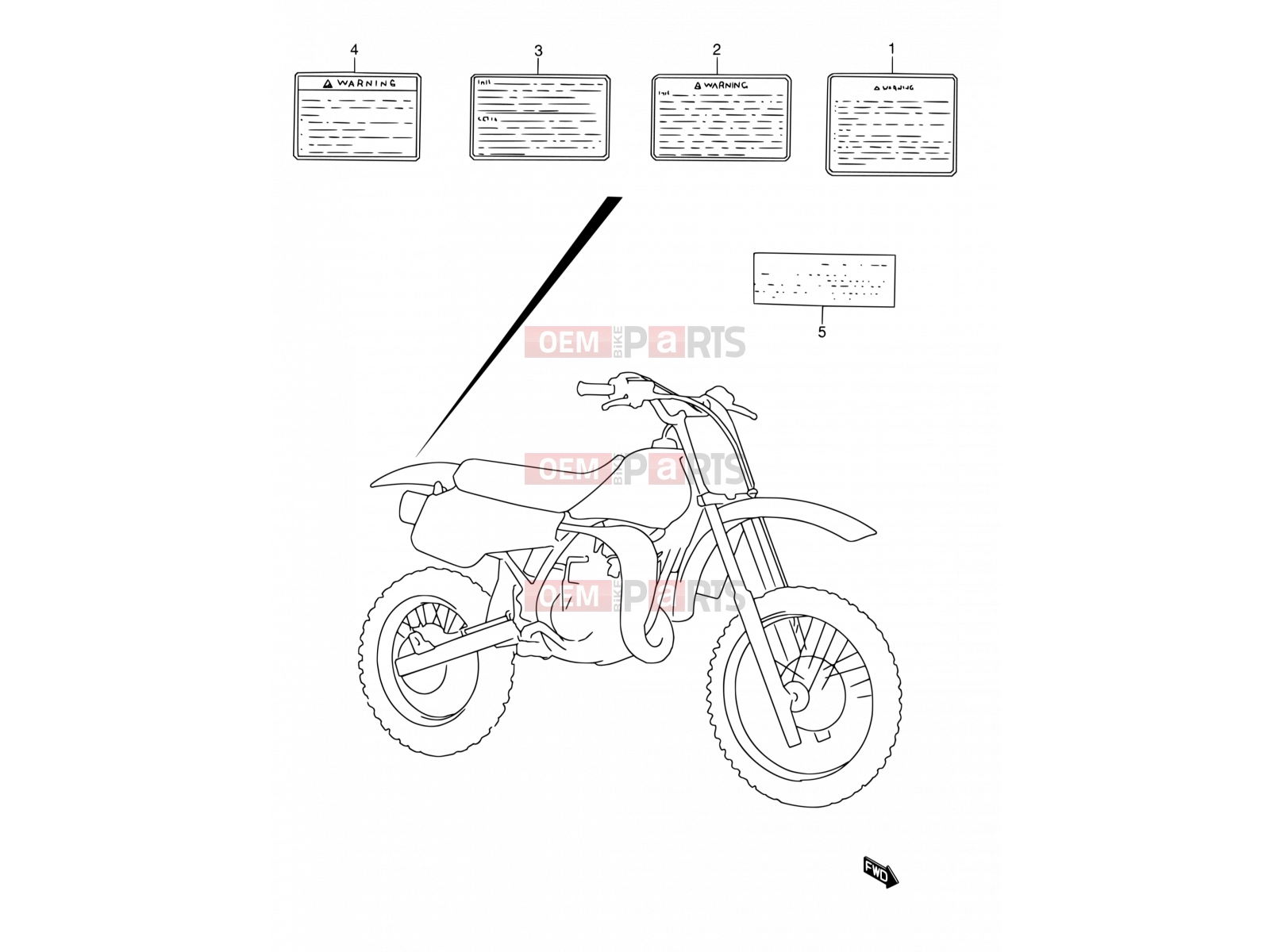 SUZUKI RM80 W (1998) (E03,E28,E33) 26 - LABEL