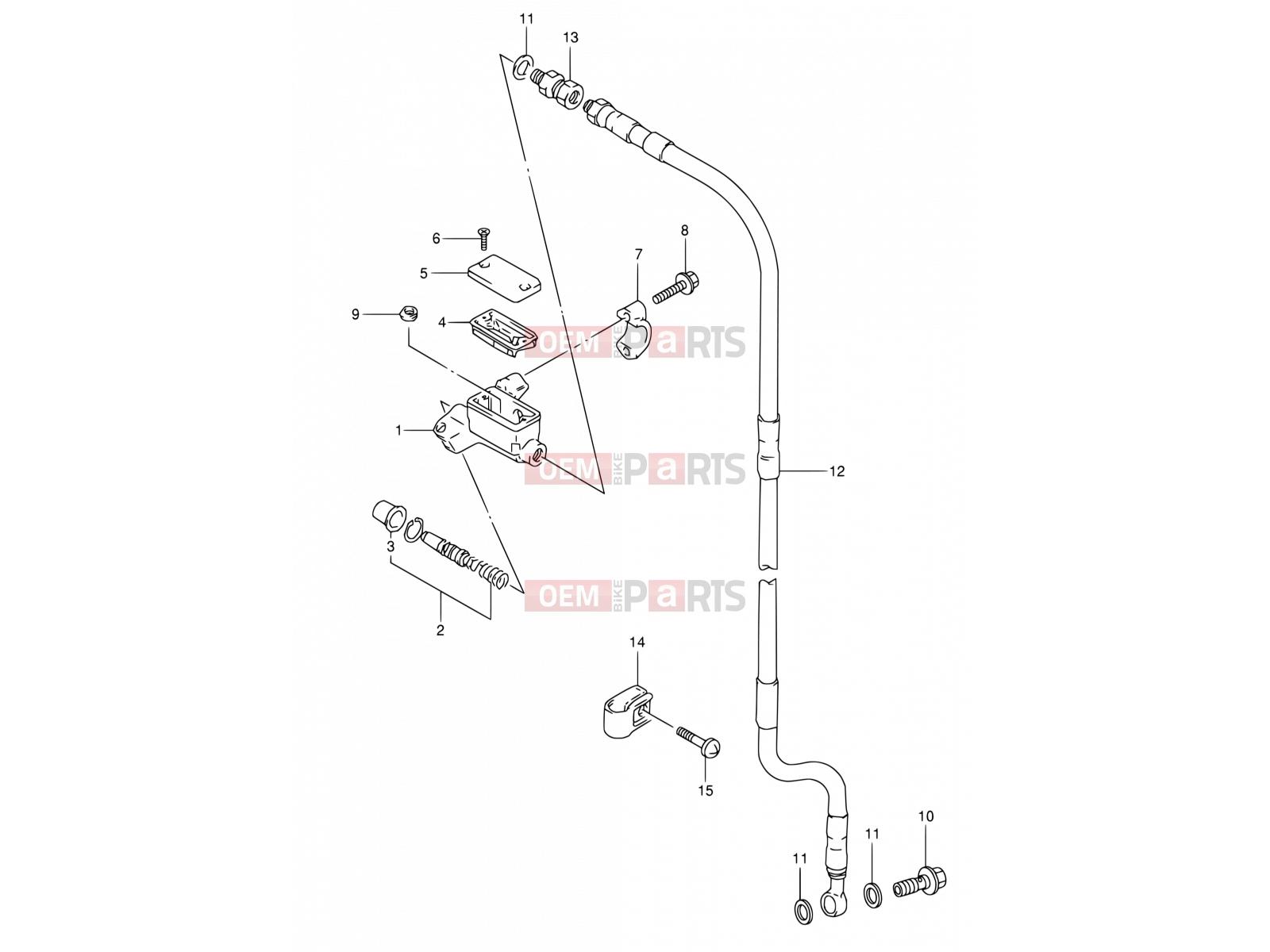 SUZUKI RM80 X (1999) (E03,E28,E33) 32 - FRONT MASTER CYLINDER