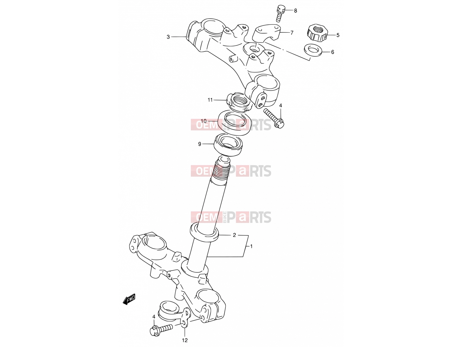 SUZUKI RM80 K1 (2001) 29 - FRONT FORK BRACKET